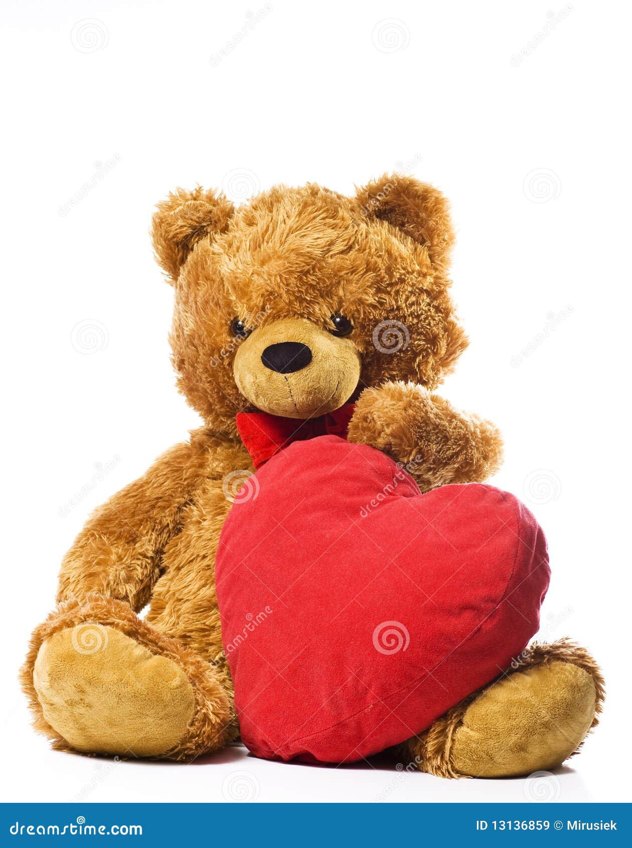 Teddy bear and red heart stock image. Image of valentine 13136859