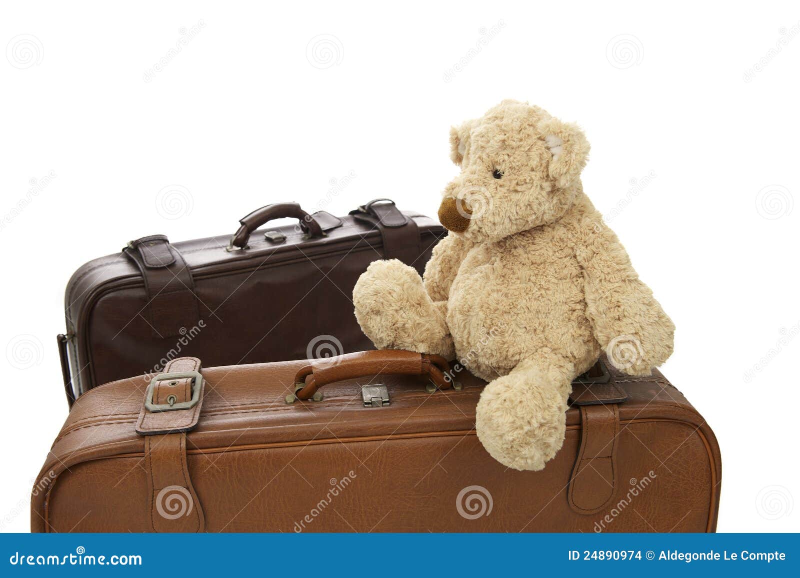 Teddy bear with suitcase stock photo. Image of bear, suitcase 24890974