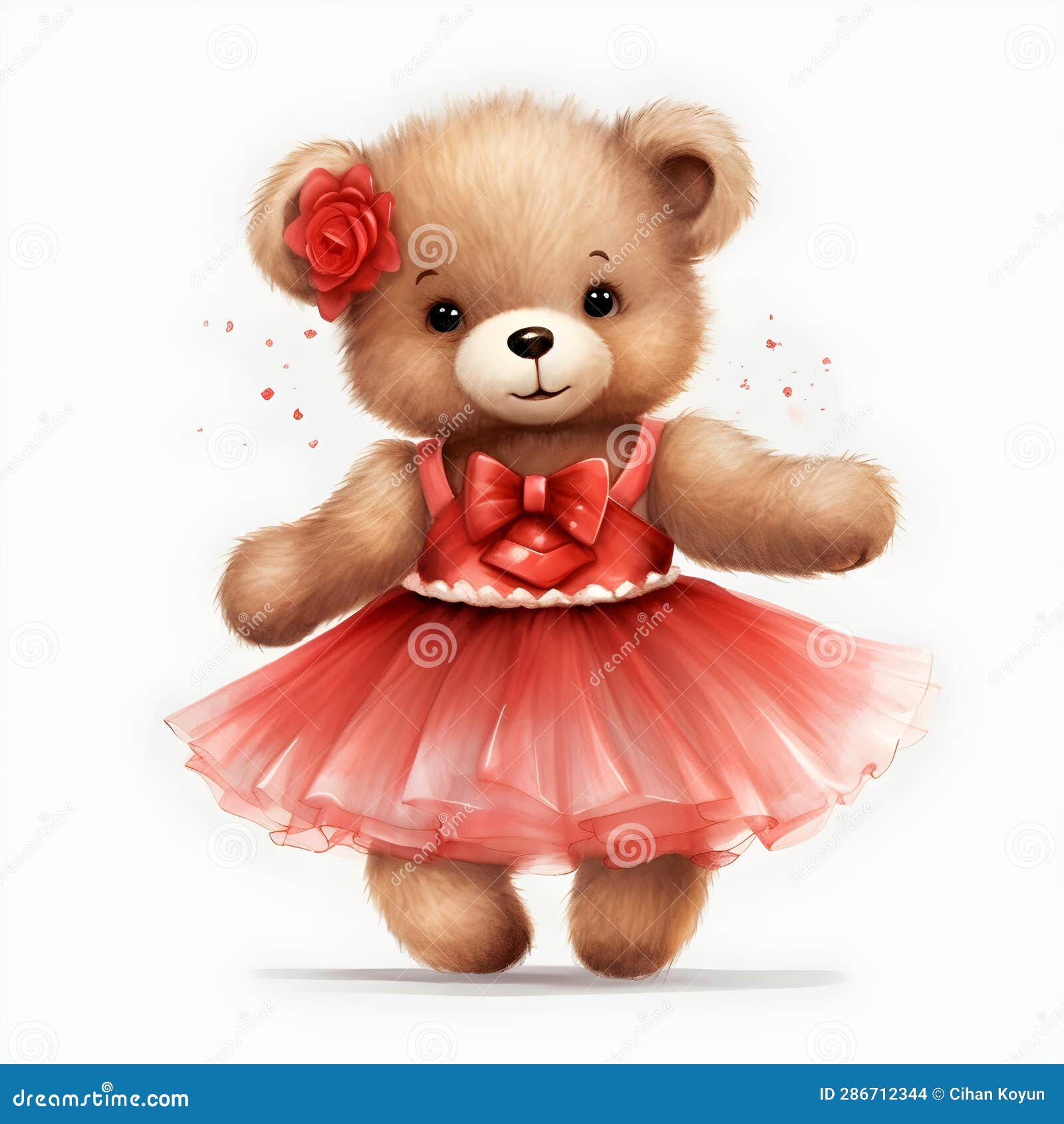 Teddy bear tutu delight stock illustration. Illustration of apparel