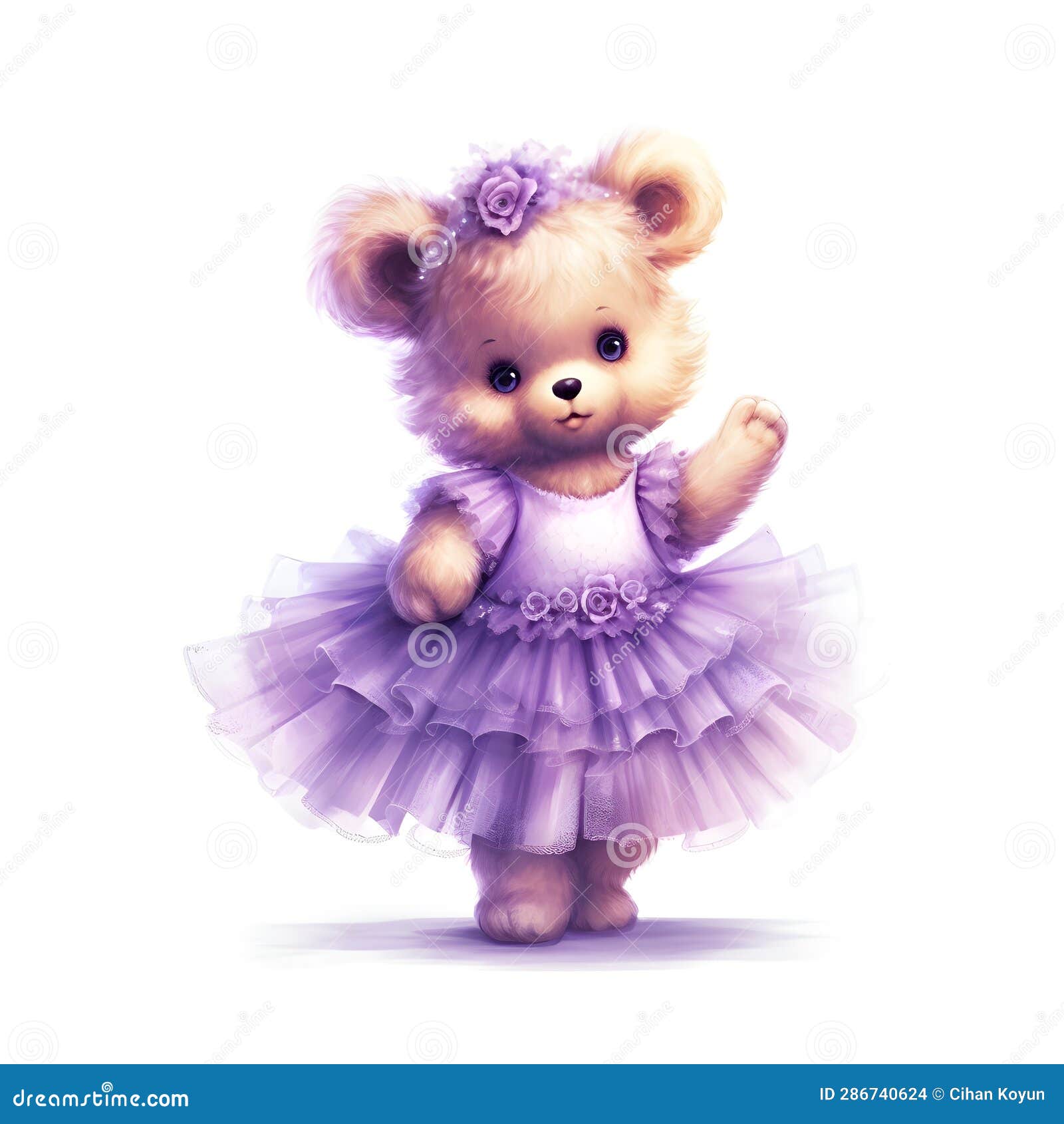 Teddy bear tutu delight stock illustration. Illustration of symbol