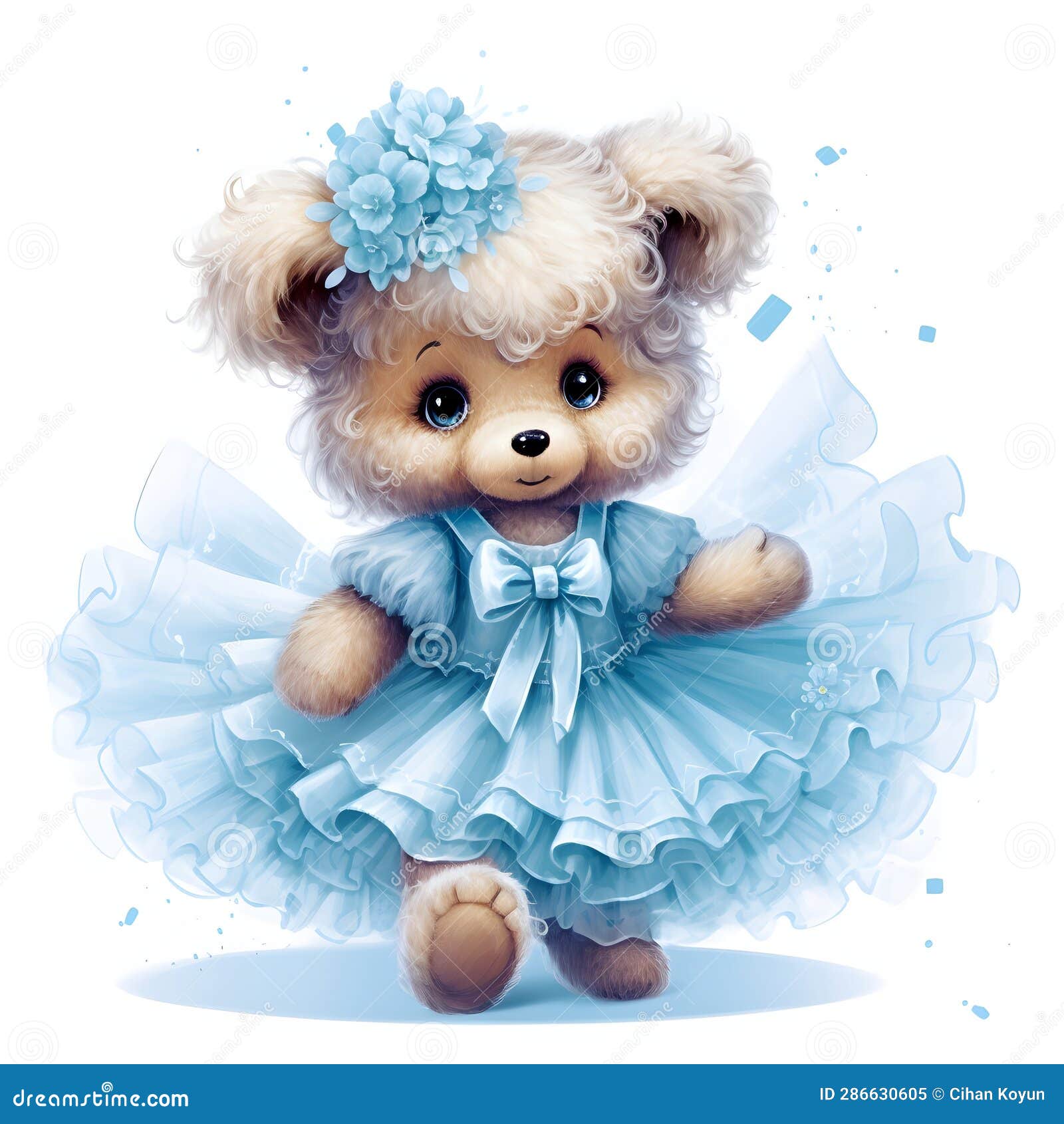 Teddy bear tutu wonder stock illustration. Illustration of plush