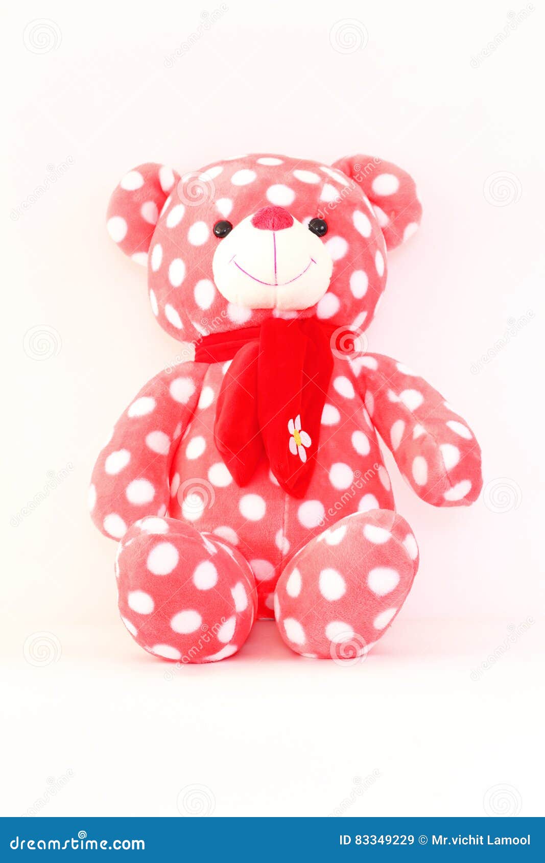 pink and white teddy bear