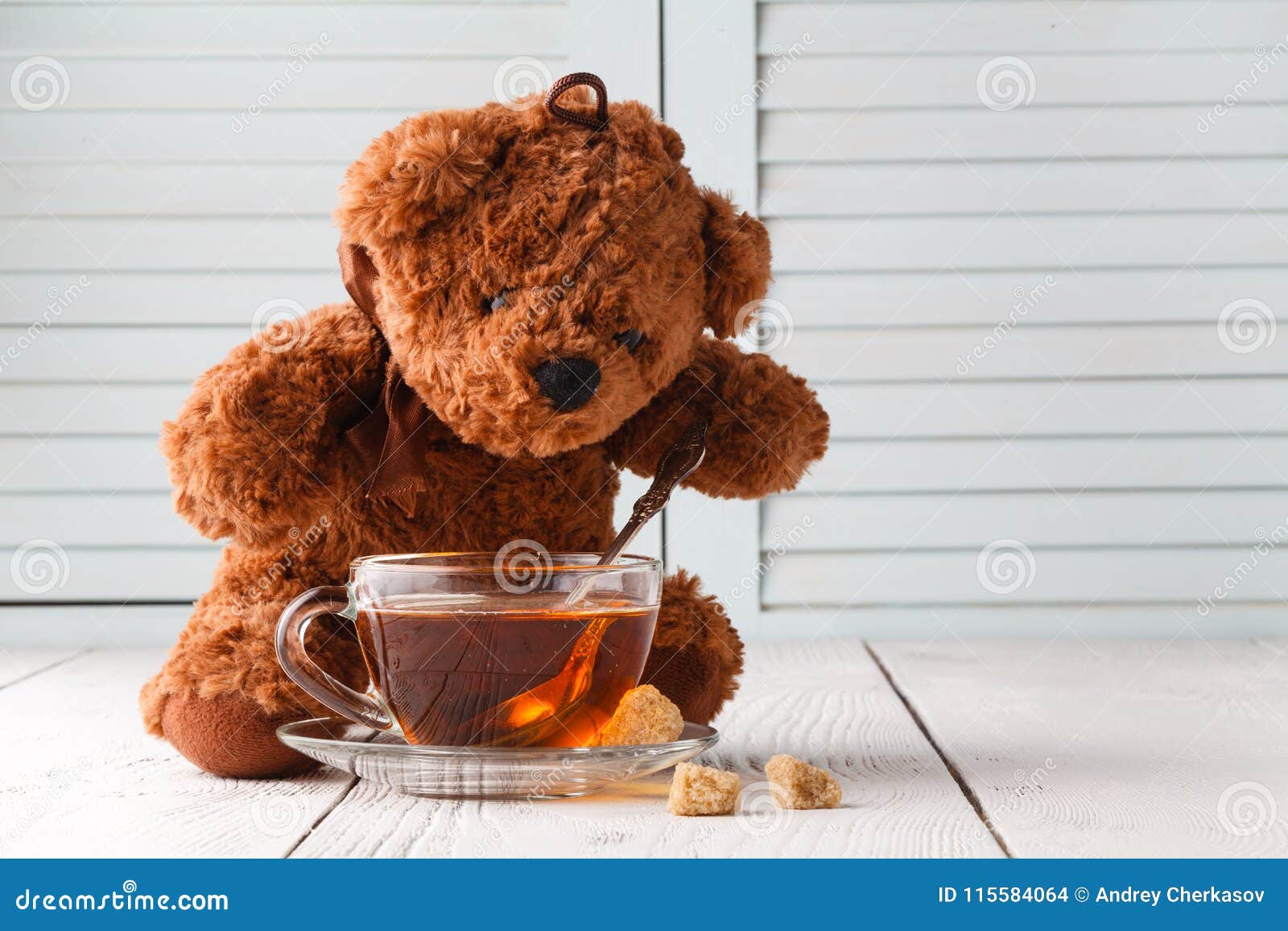 Teddy bears tea party stock photo. Image of girl, biscuit - 115584064