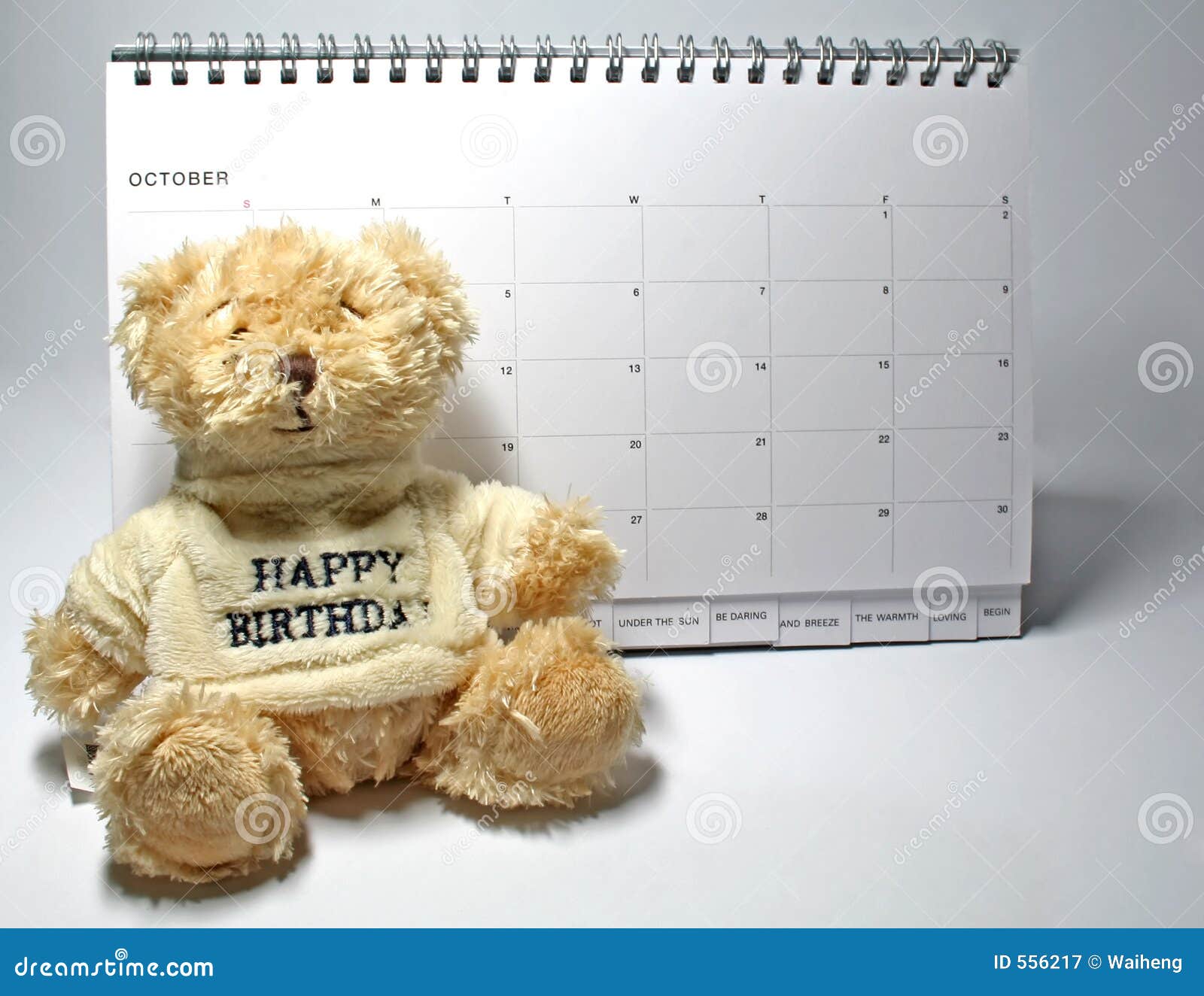 Teddybeer en kalender