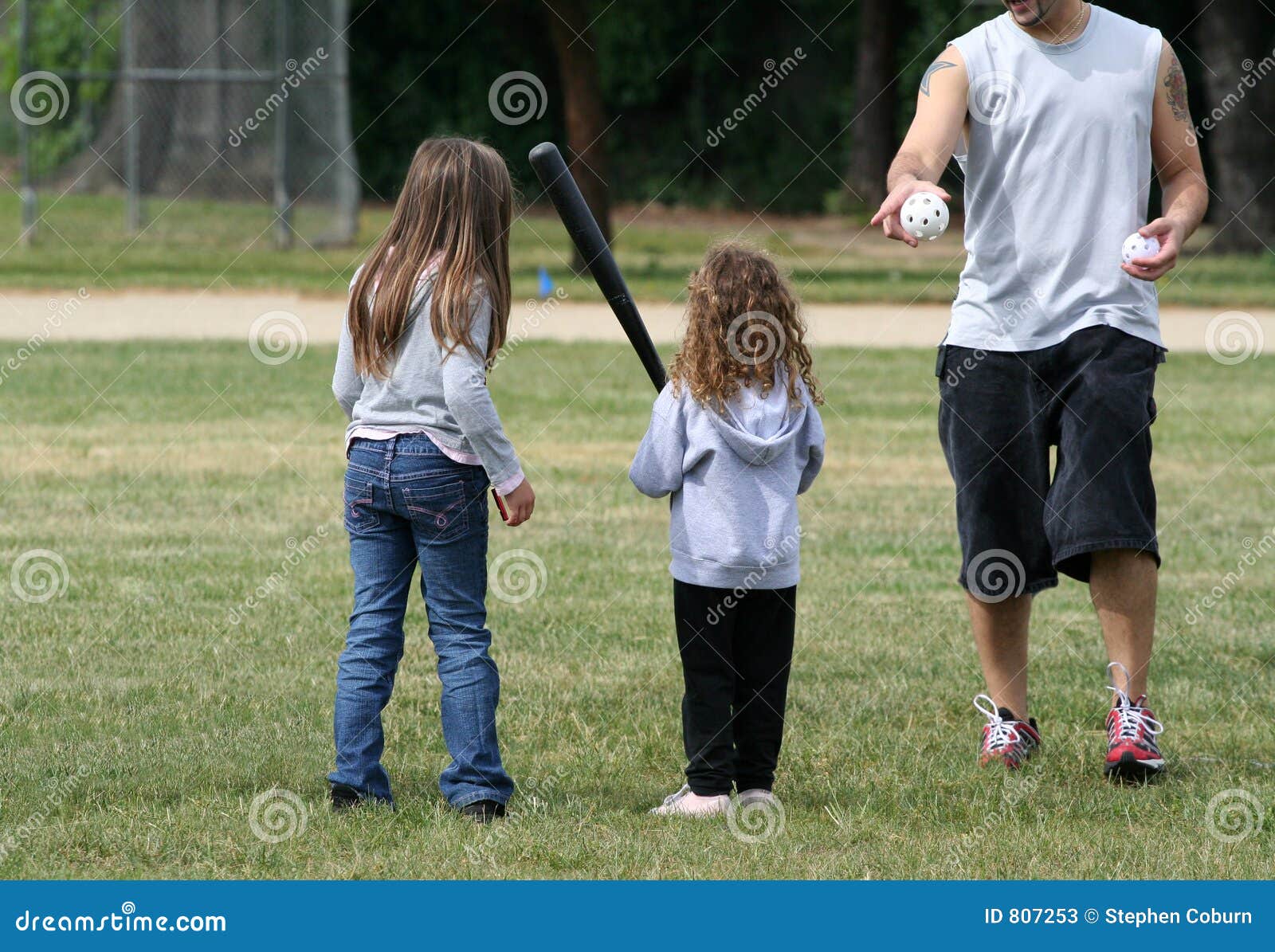 TeeBall stock image. Image of green, children, whiffle 807253