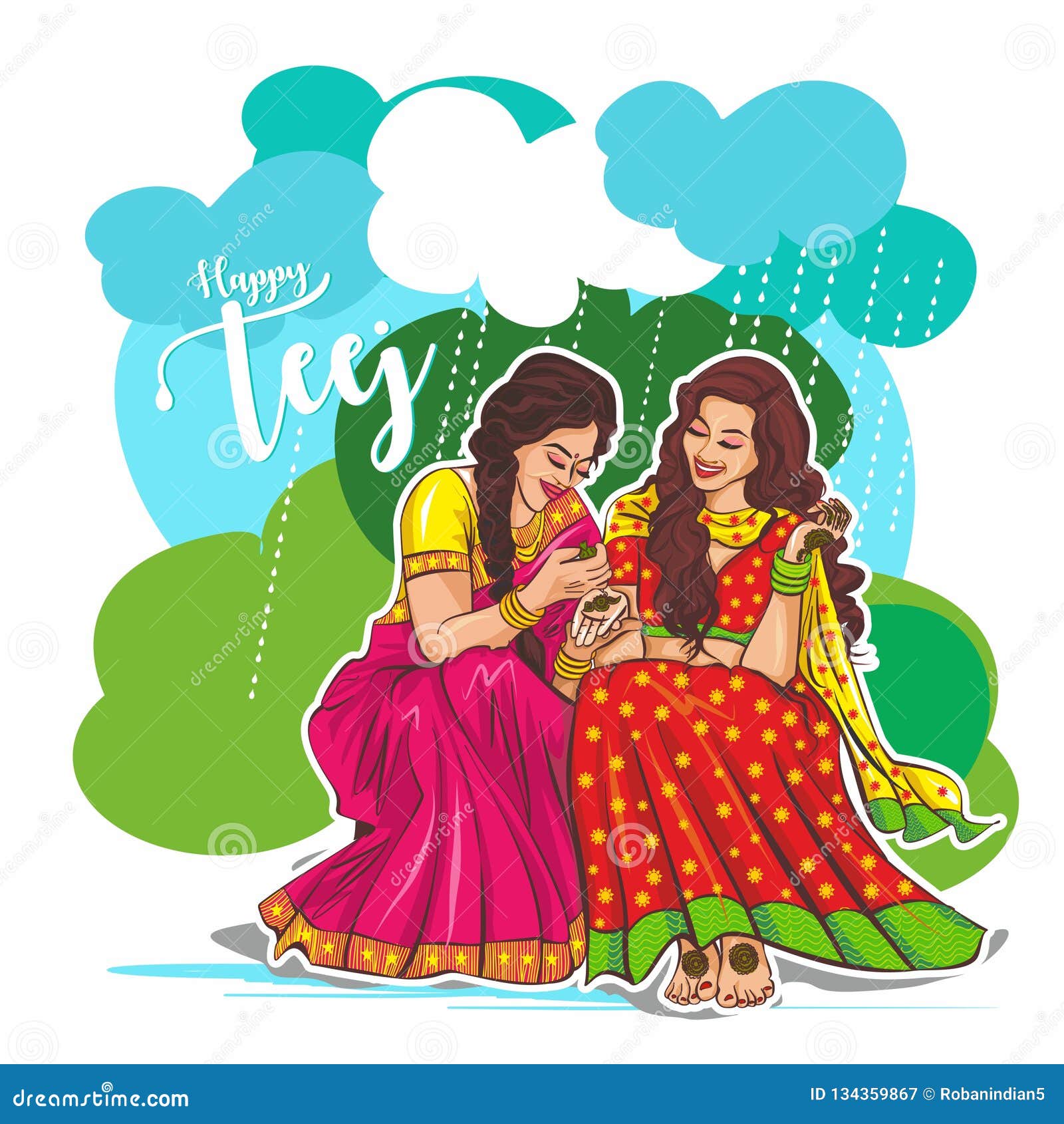 teej celebration in india beautiful indian women&  