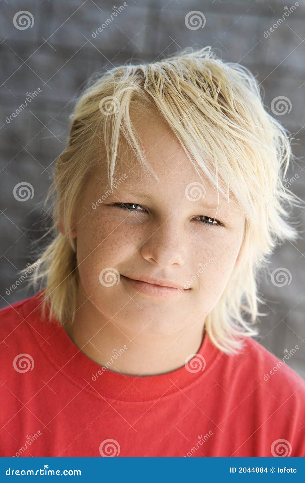 Teen Blonde Boy Smiling. Stock Images - Image: 2044084