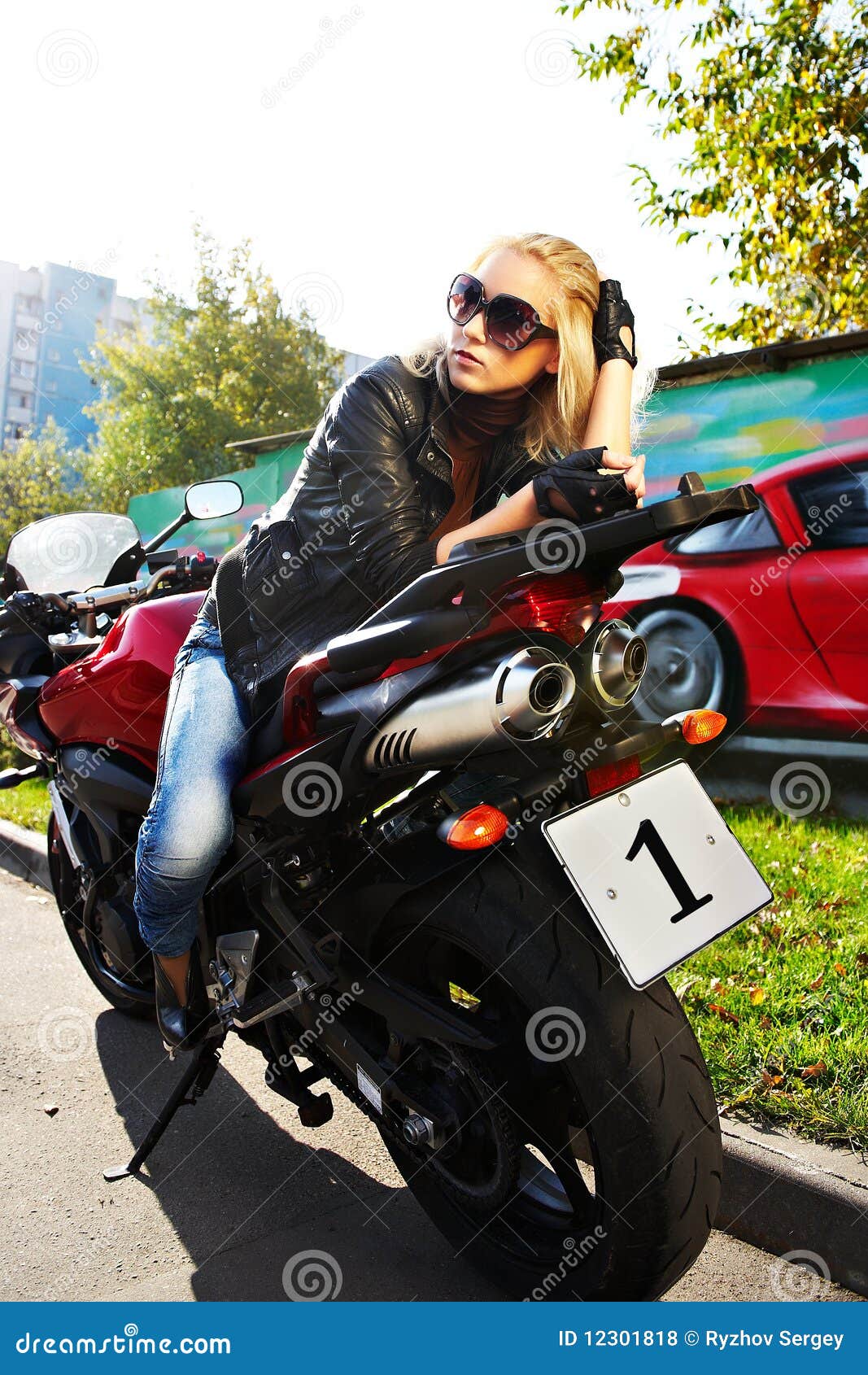 Blonde Motorcycle 77