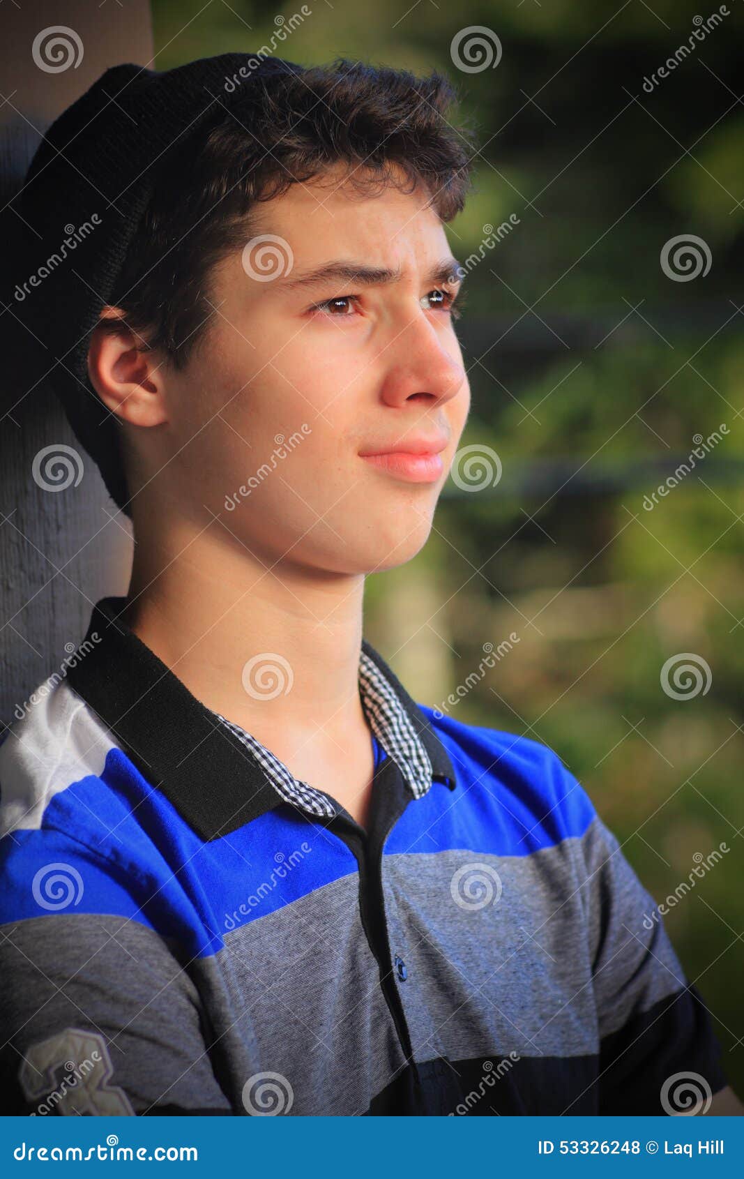 Teen Boy Daydreaming stock photo. Image of concentrating - 53326248