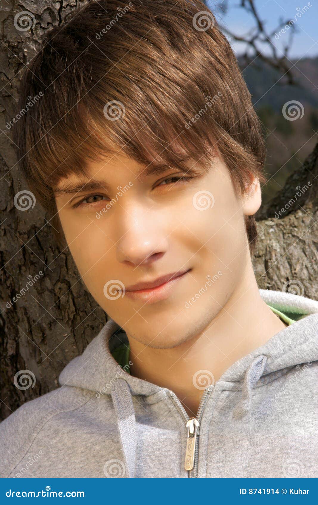 Teen boy outside. stock photo. Image of style, model, young - 8741914