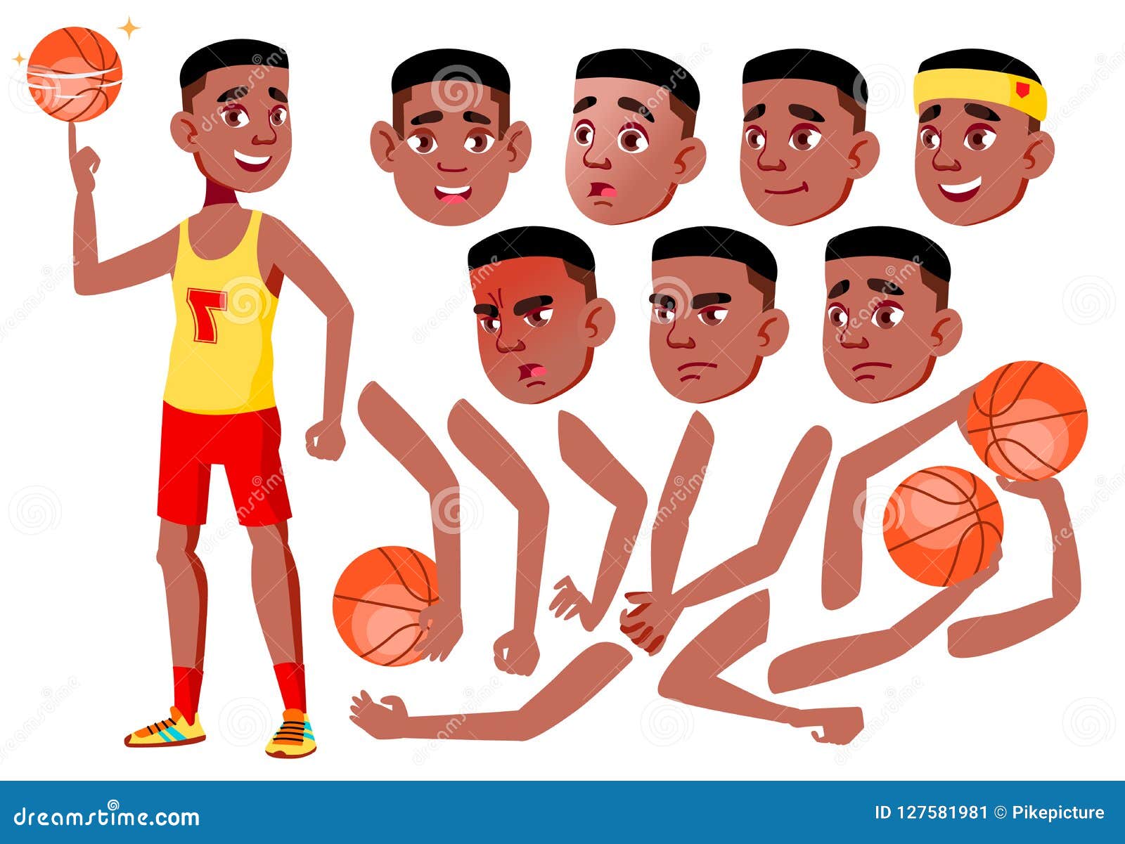 Download Teen Boy Vector. Black. Afro American. Teenager. Cute ...