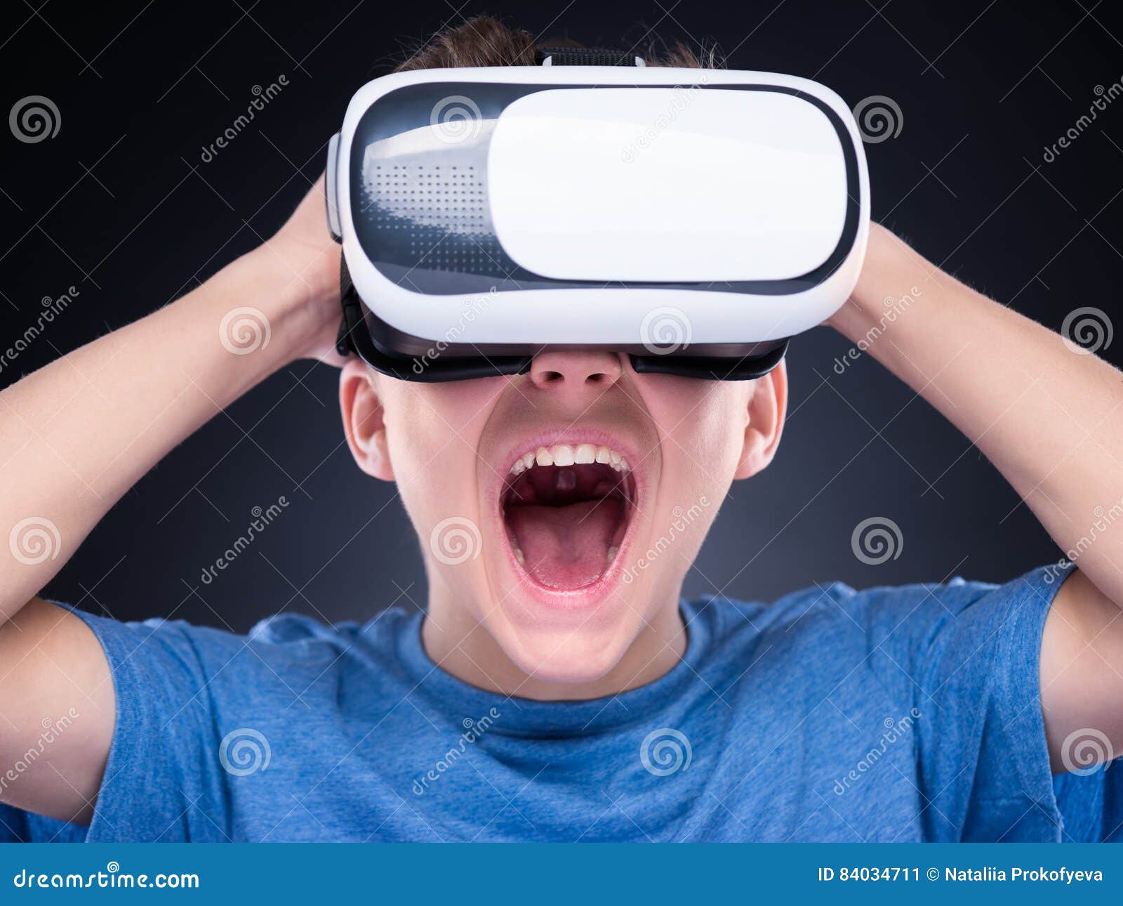 Teen Boy In VR Glasses Stock Image Image Of Happiness 84