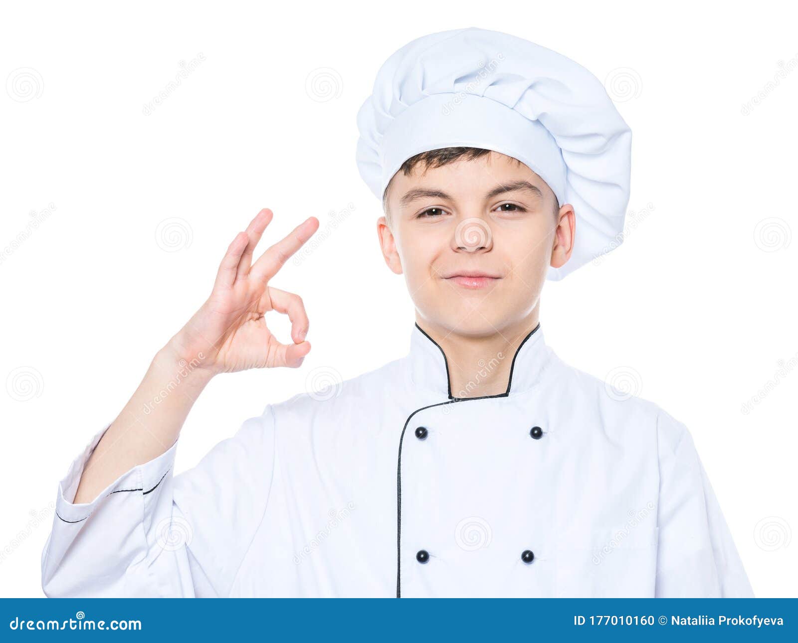 Teen Boy Wearing Chef Uniform Stock Photo - Image of meal, hands: 177010160