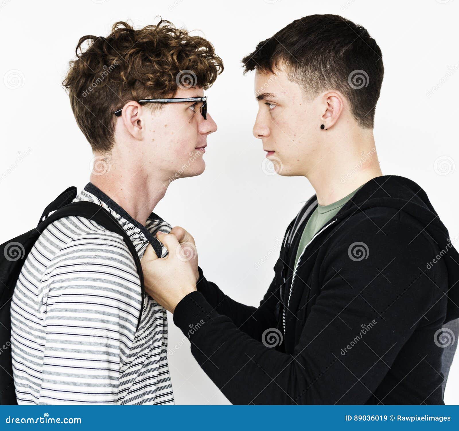 Teen Fight Anger Conflict Violence Aggression Stock Image