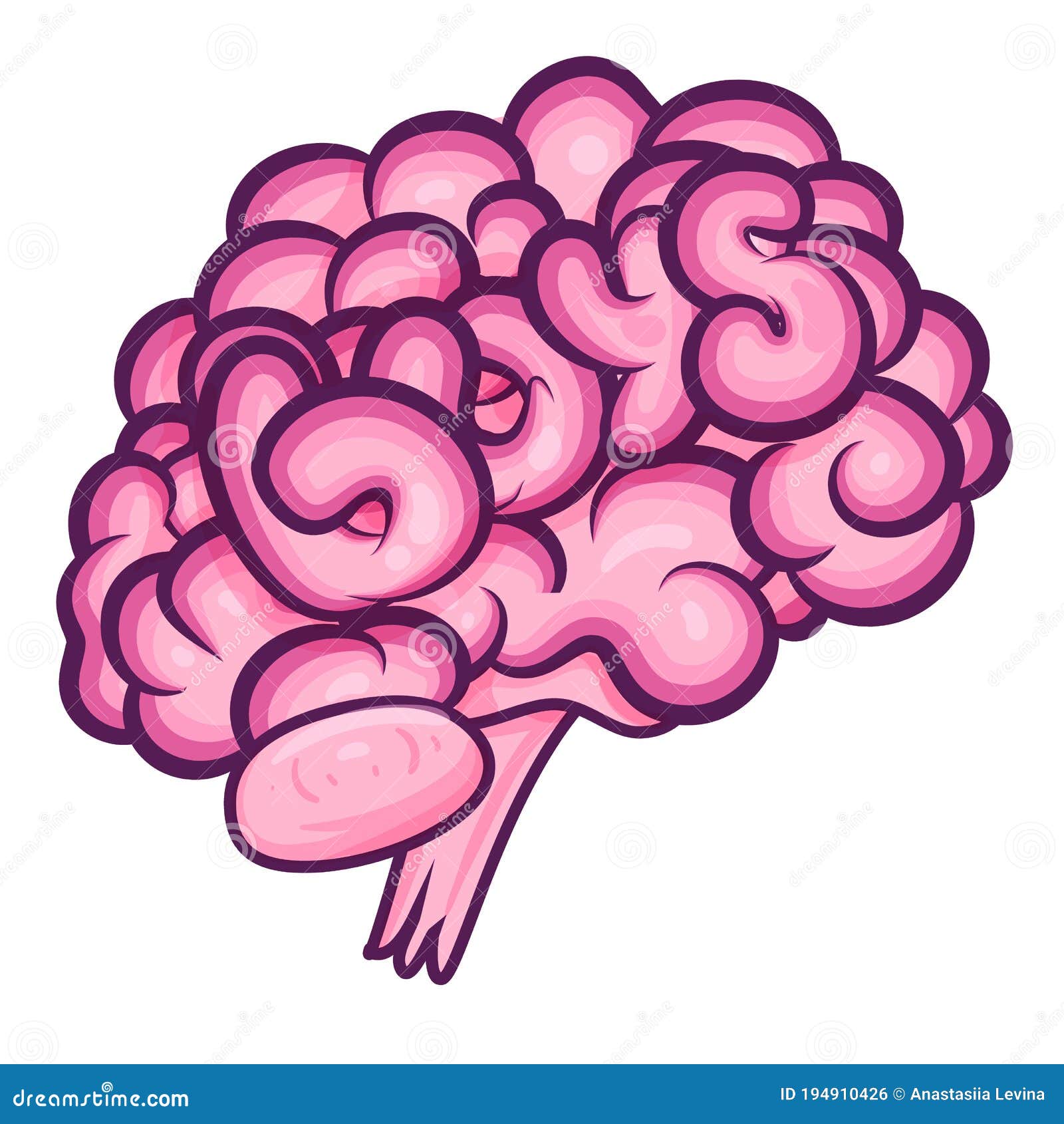 Teen Girl Brain Illustration Stock Vector - Illustration of isolated ...