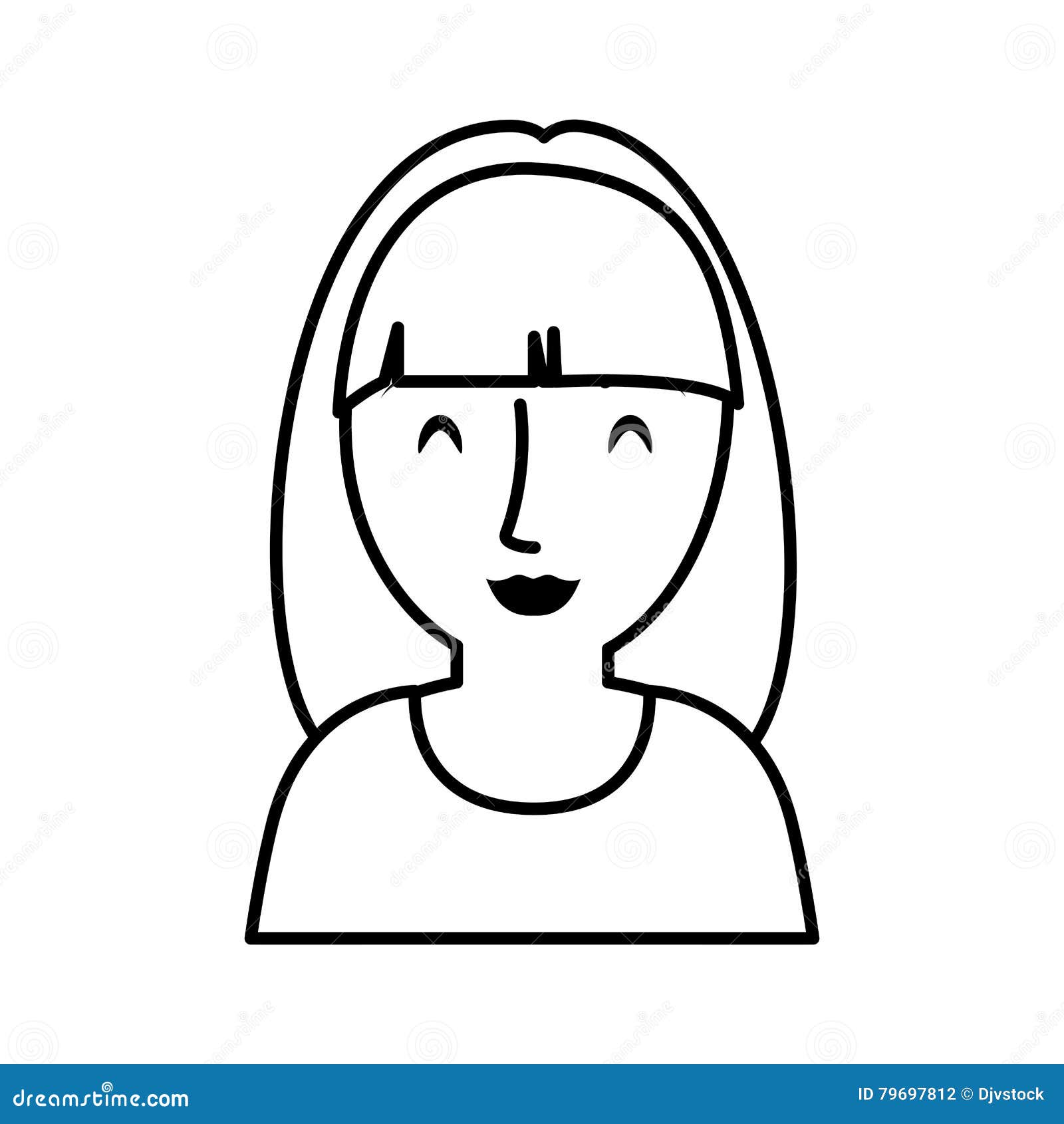 Teen girl character avatar stock vector. Illustration of attractive ...