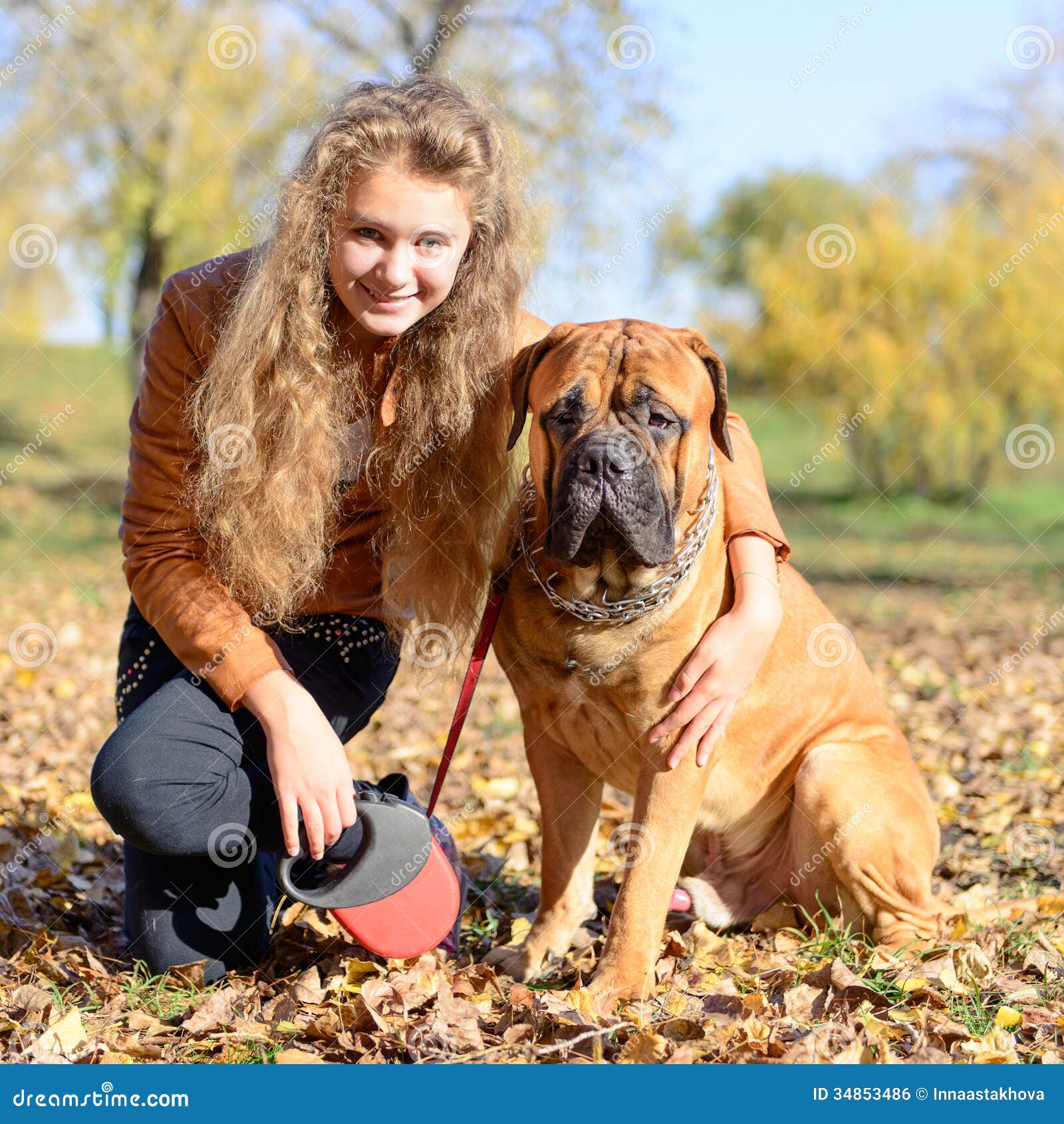 Girl And Dog Stock Images - Image: 76234