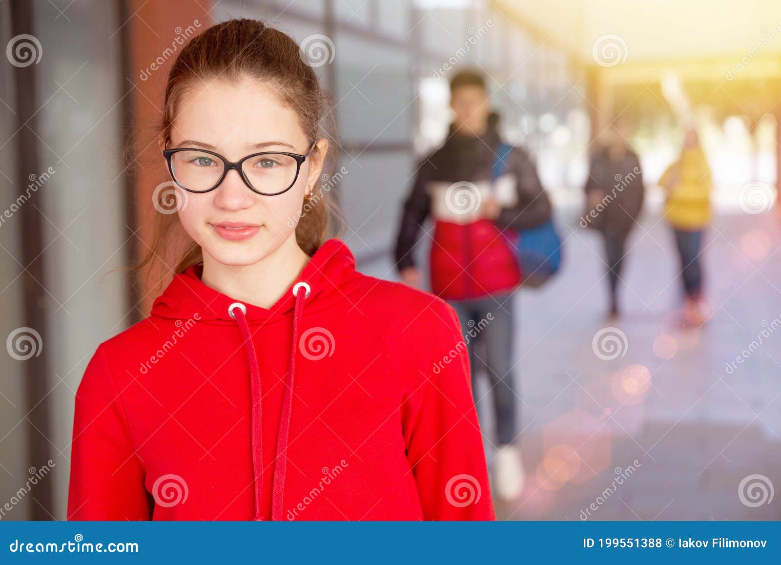 Teen Girls With Glasses Selfie