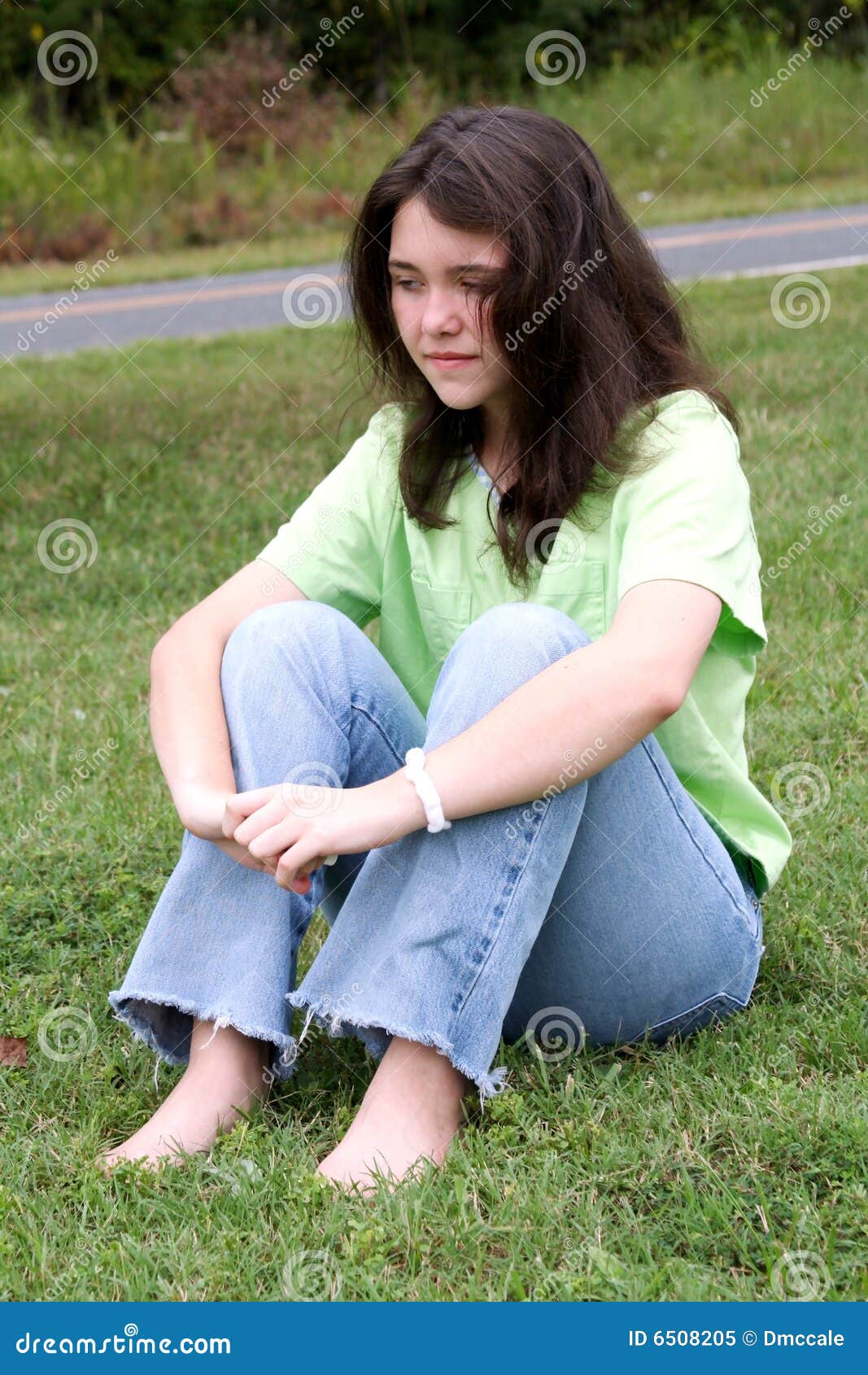 Teen Girl In Grass 2 Royalty Free Stock Photo - Image: 6508205