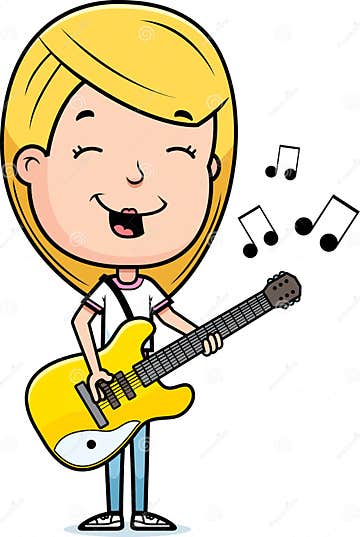 Teen Girl Guitar stock vector. Illustration of musician - 47061233