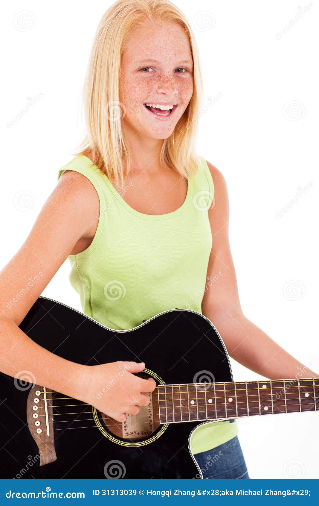 Teen Girl Guitar Stock Image Image Of Cute Classical 31313039