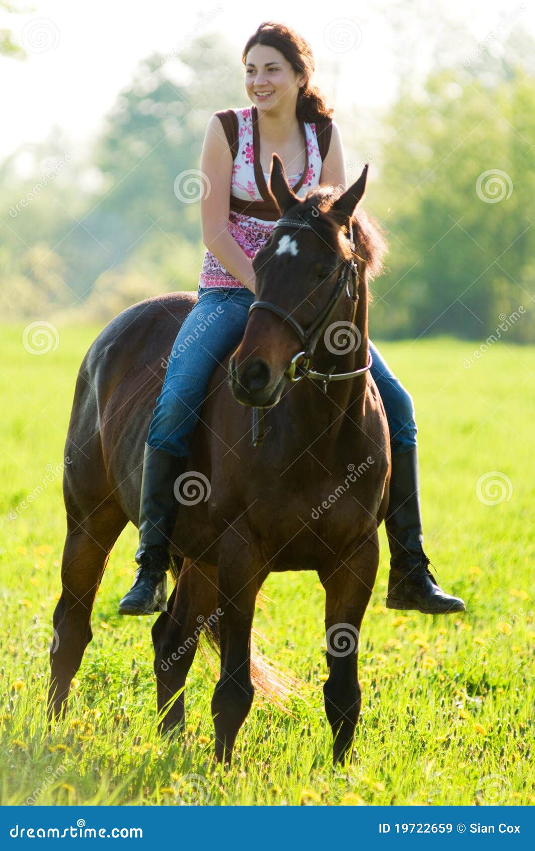 Sweet Teen Girls Riding