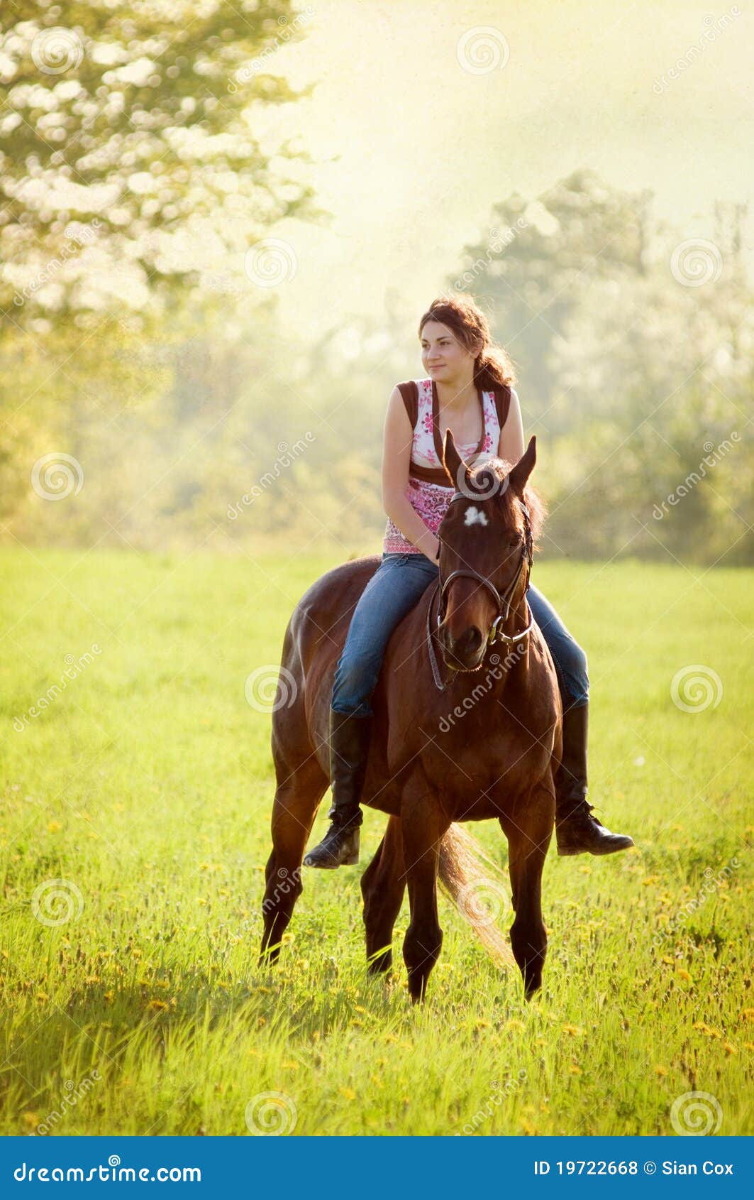 Sweet Teen Girls Riding