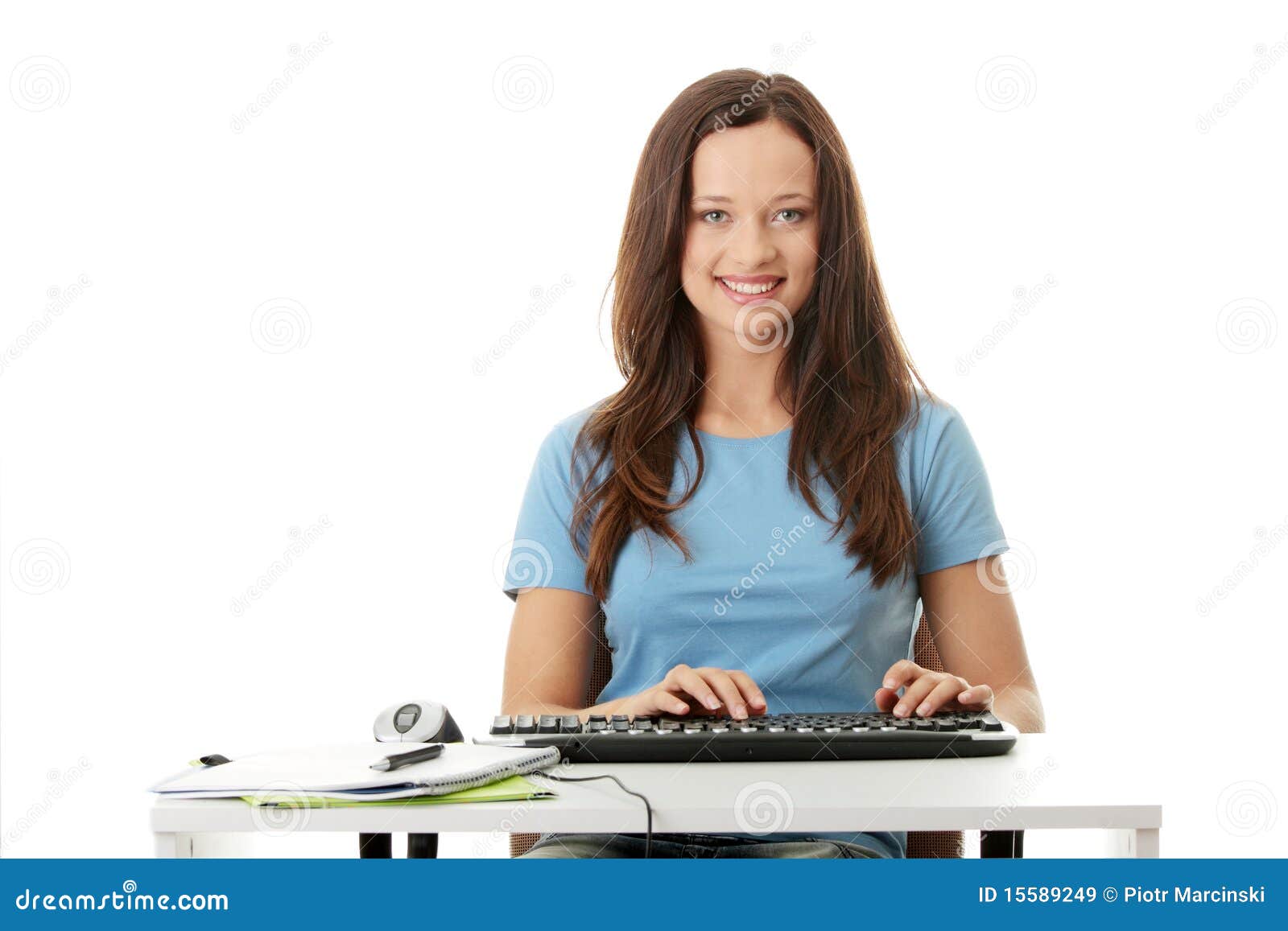 Teen girl learning stock image. Image of reading, caucasian - 15589249