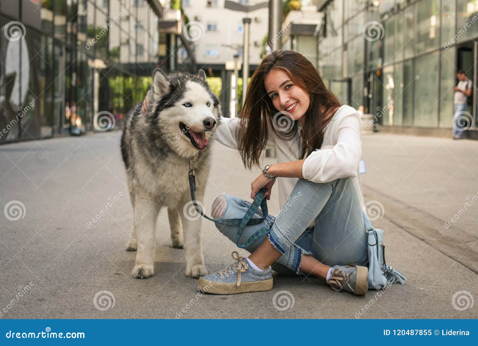 Teenie And Her Husky