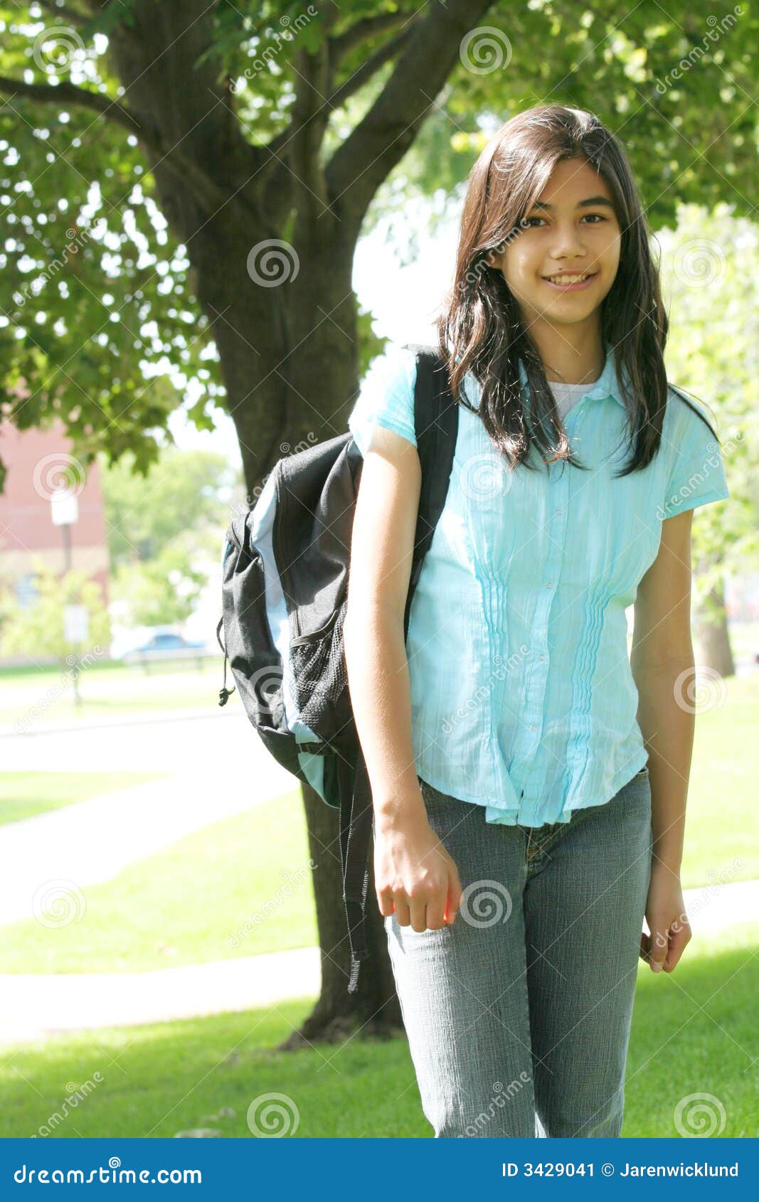 Teen Girl Ready For School Stock Image Image Of Pretty 3429041