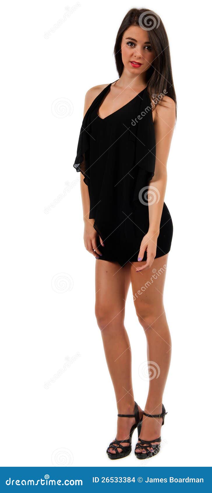 Short Black Dress With High Heels 2024