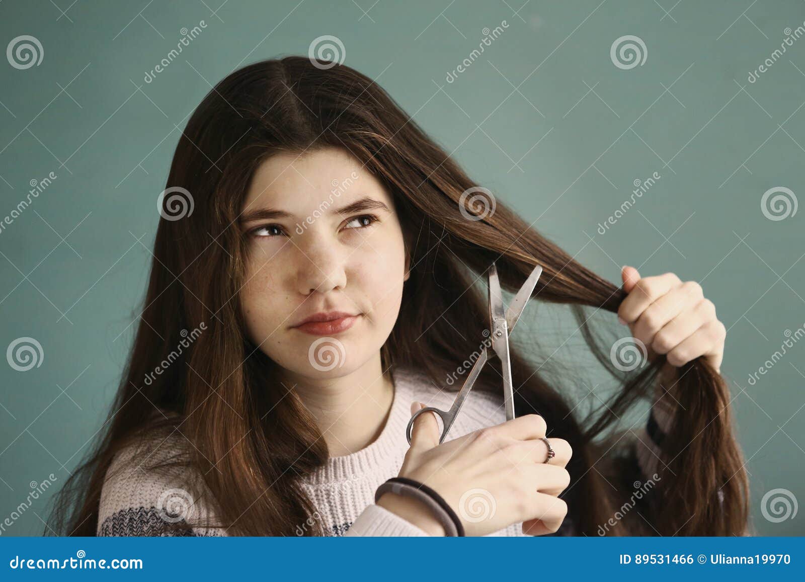 Teen Girl Tired with Her Hair Cut it with Scissors Stock Photo - Image of adult, barber: 89531466 Teen Girl Tired with Her Hair Cut it with Scissors Stock Photo - Image of adult, barber: 89531466