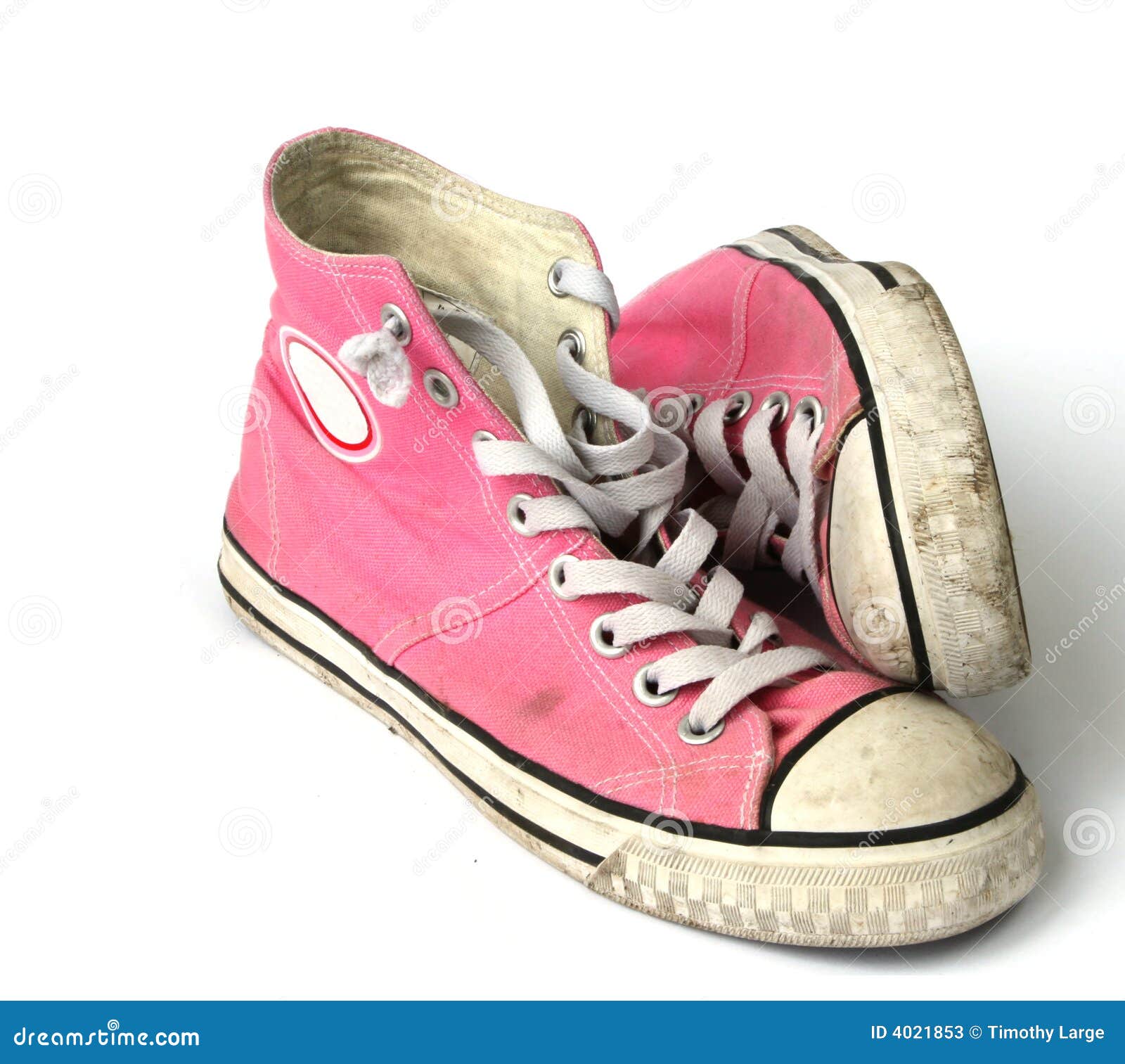 Teen girls pink sneakers stock image. Image of white, isolated - 4021853