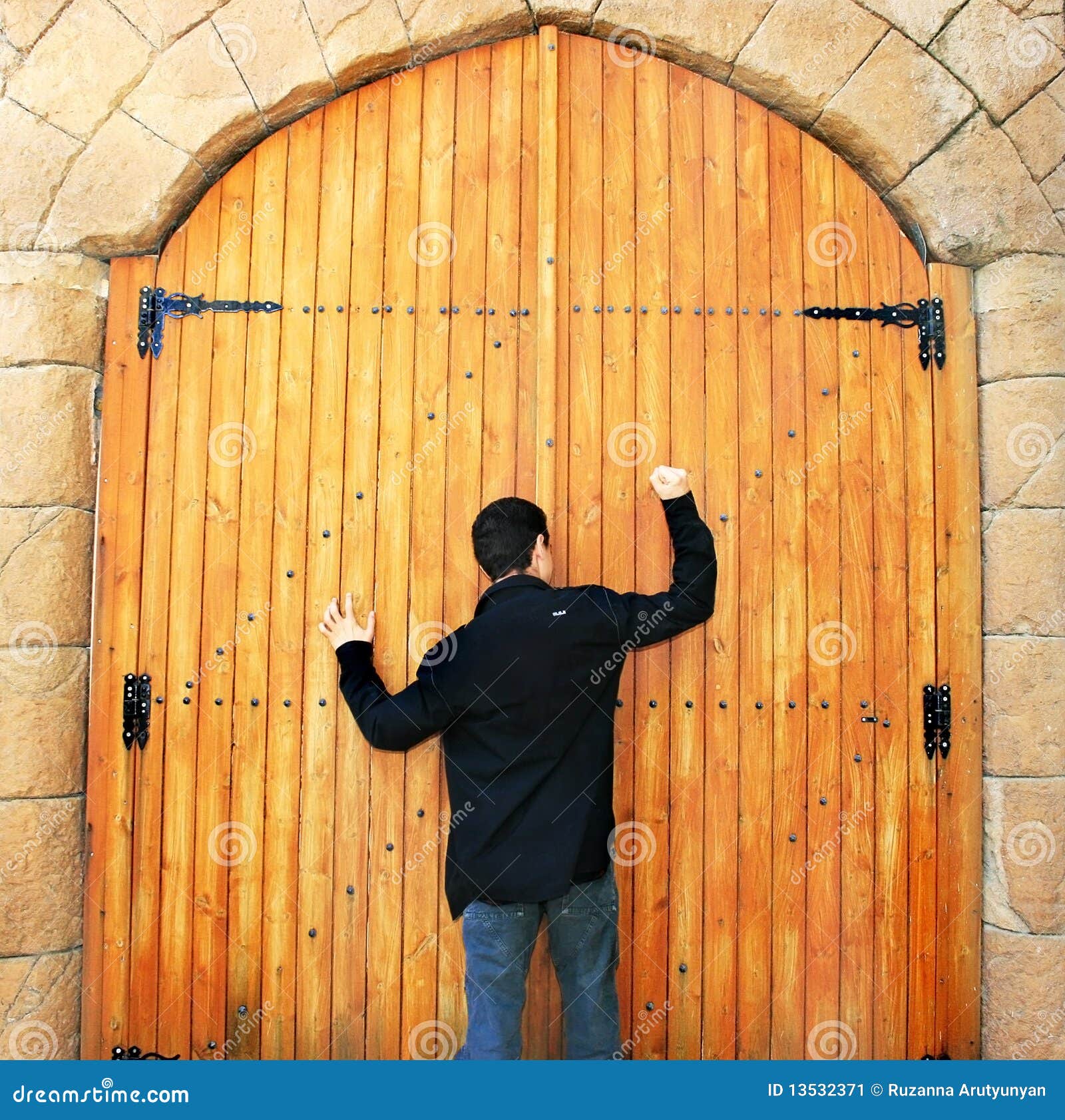 Teen Knocking Door Stock Image - Image: 13532371