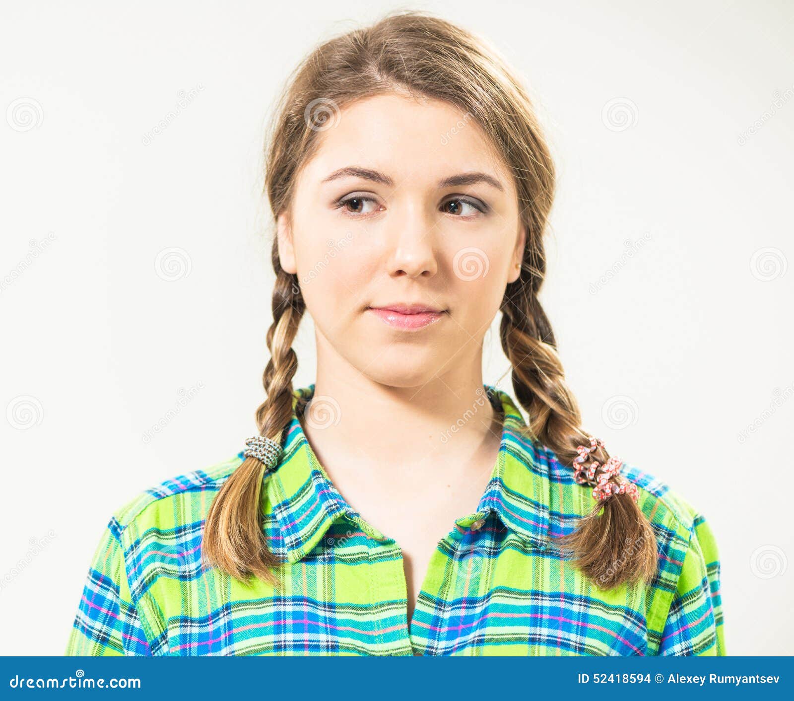 Young Teen With Pony Tails