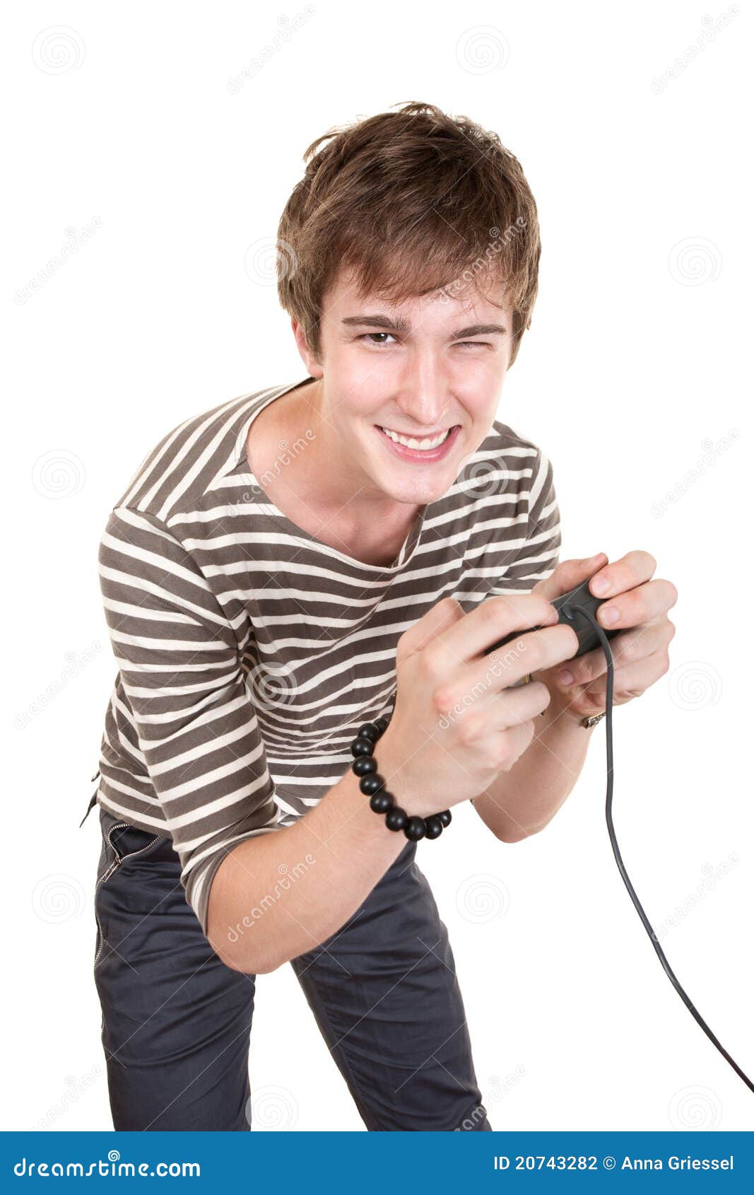Teen Plays Video Game stock photo. Image of hands, caucasian 20743282