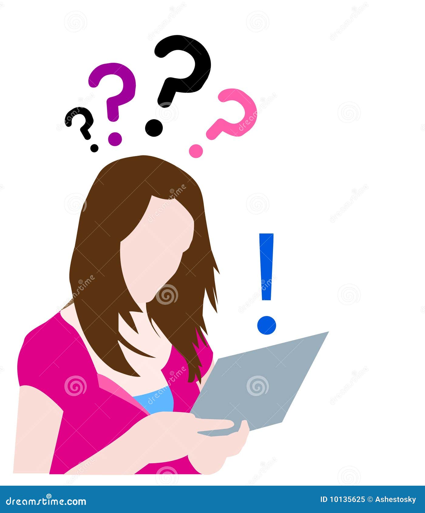 Teen With Questions Searching On Web Stock Vector Illustration Of Questions Engine 10135625