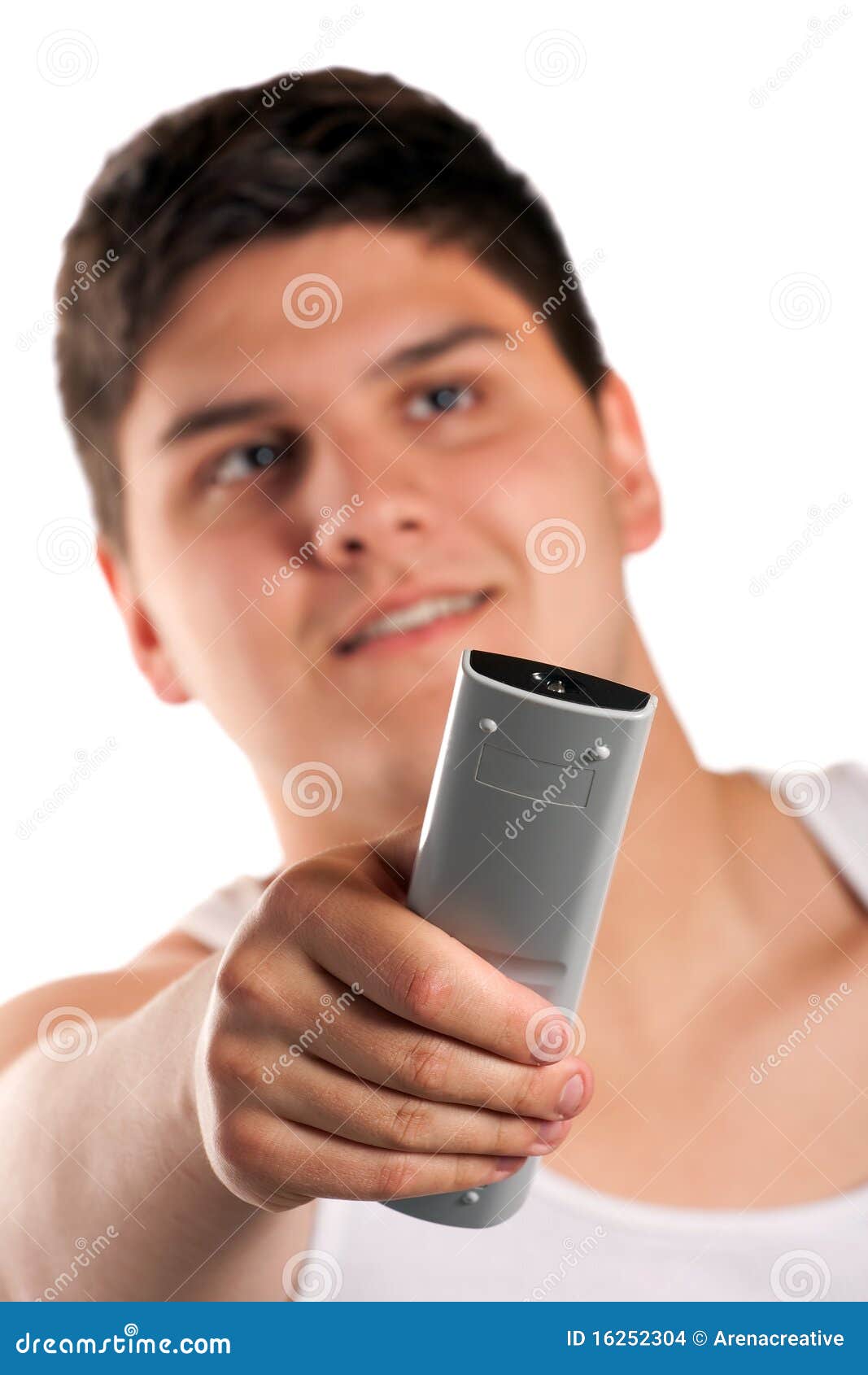 Teen With Remote Control Stock Photo Image Of Pe