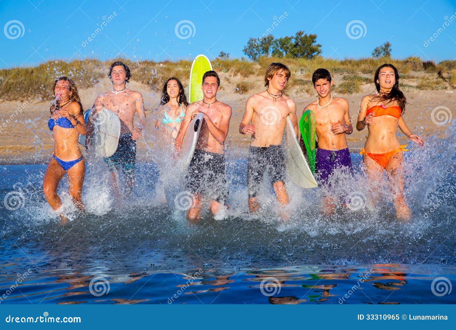 Teen naked beach Children going