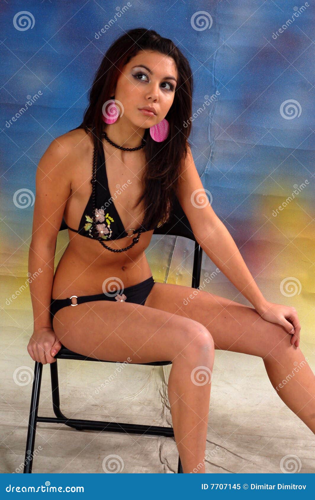 Teen swimsuit model stock image. Image of teenage, leaning - 7707145