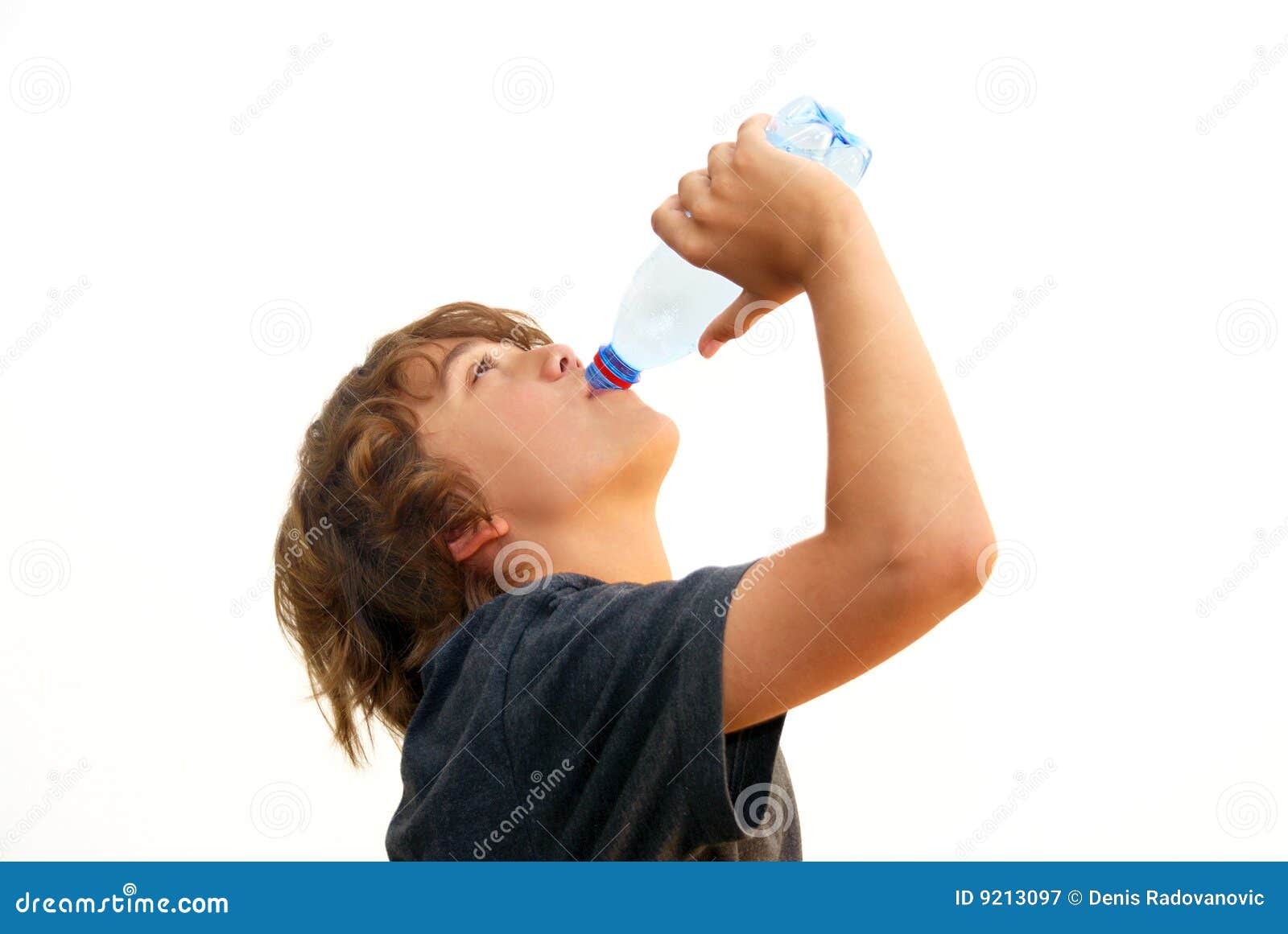 teen drinking water