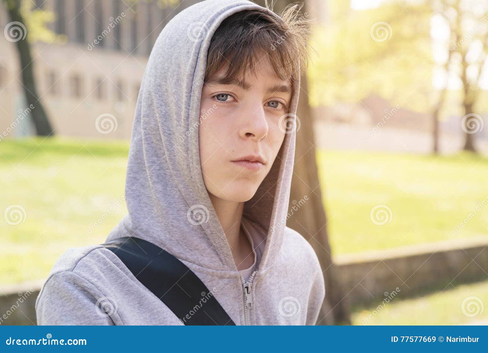 Teenage boy with hoodie stock image. Image of hoodie - 77577669