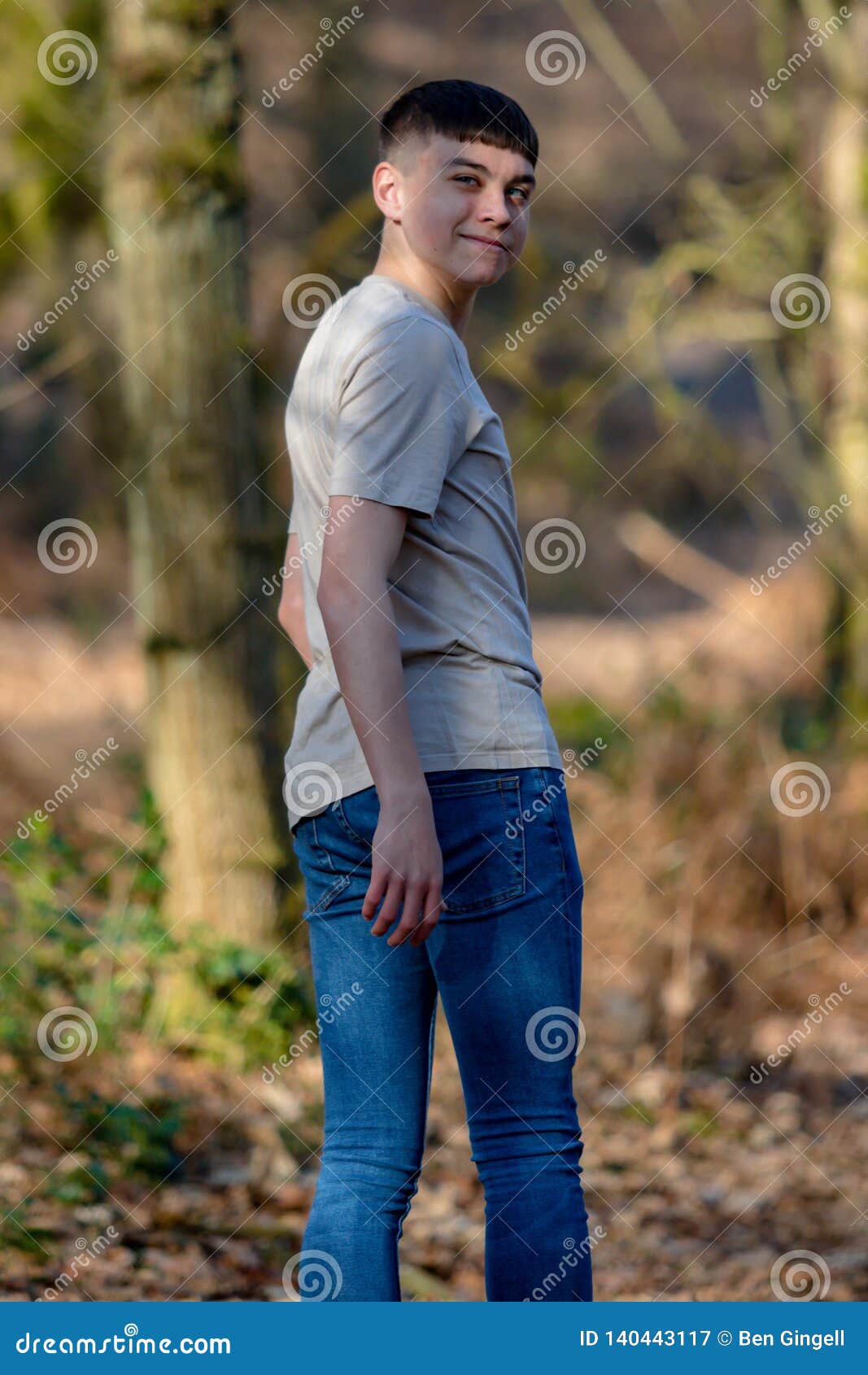 Teenage Boy Outside on a Bright Spring Day Stock Image - Image of teen ...