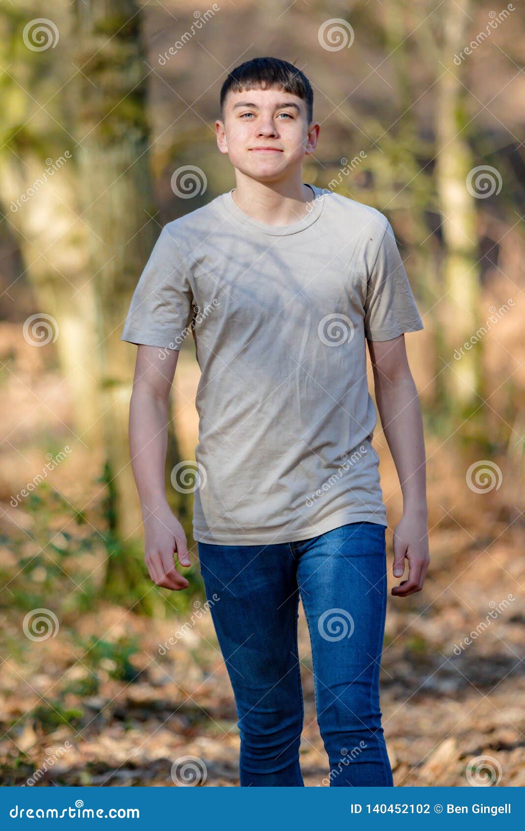 Teenage Boy Outside on a Bright Spring Day Stock Photo - Image of ...