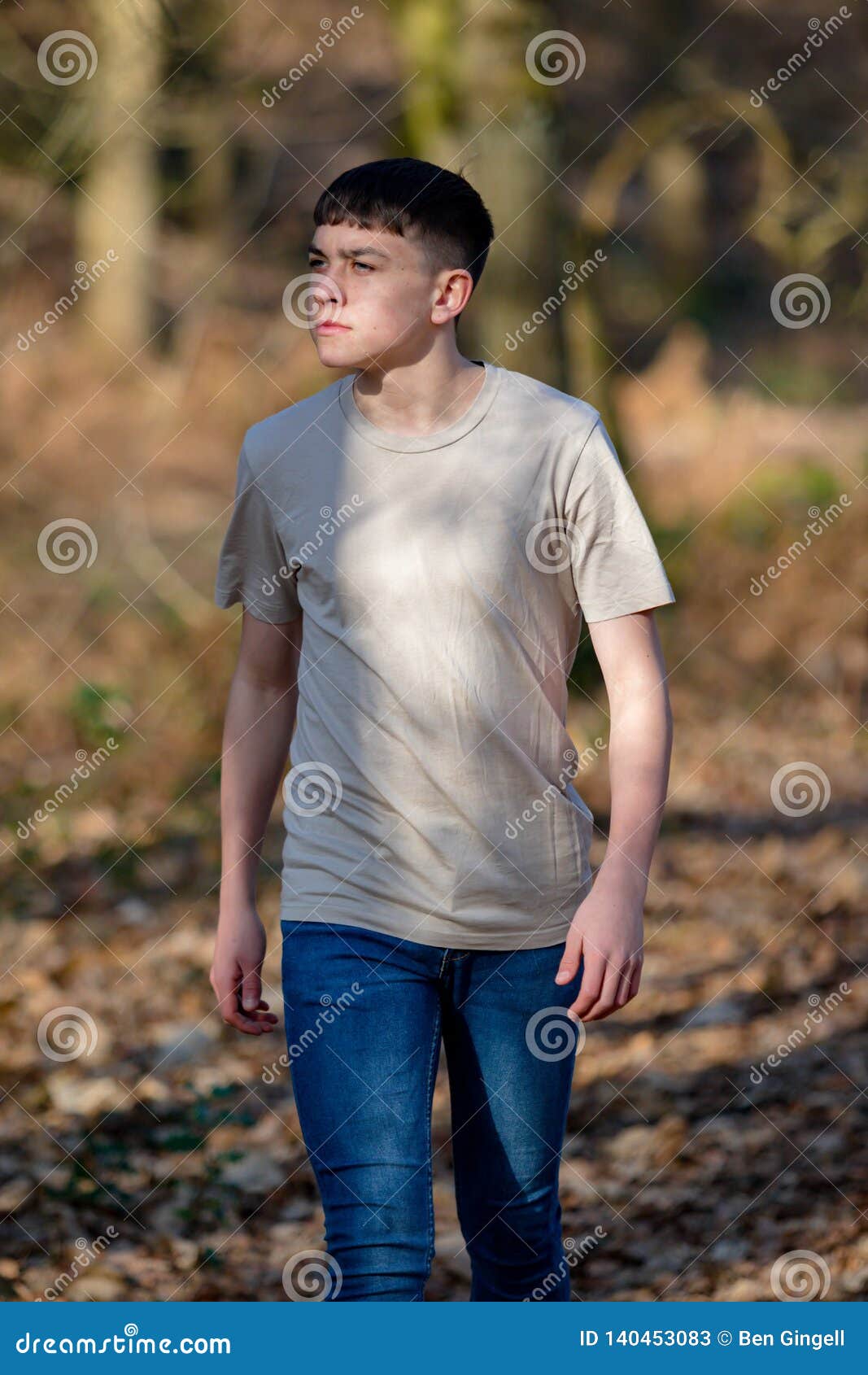 Teenage Boy Outside on a Bright Spring Day Stock Image - Image of youth ...