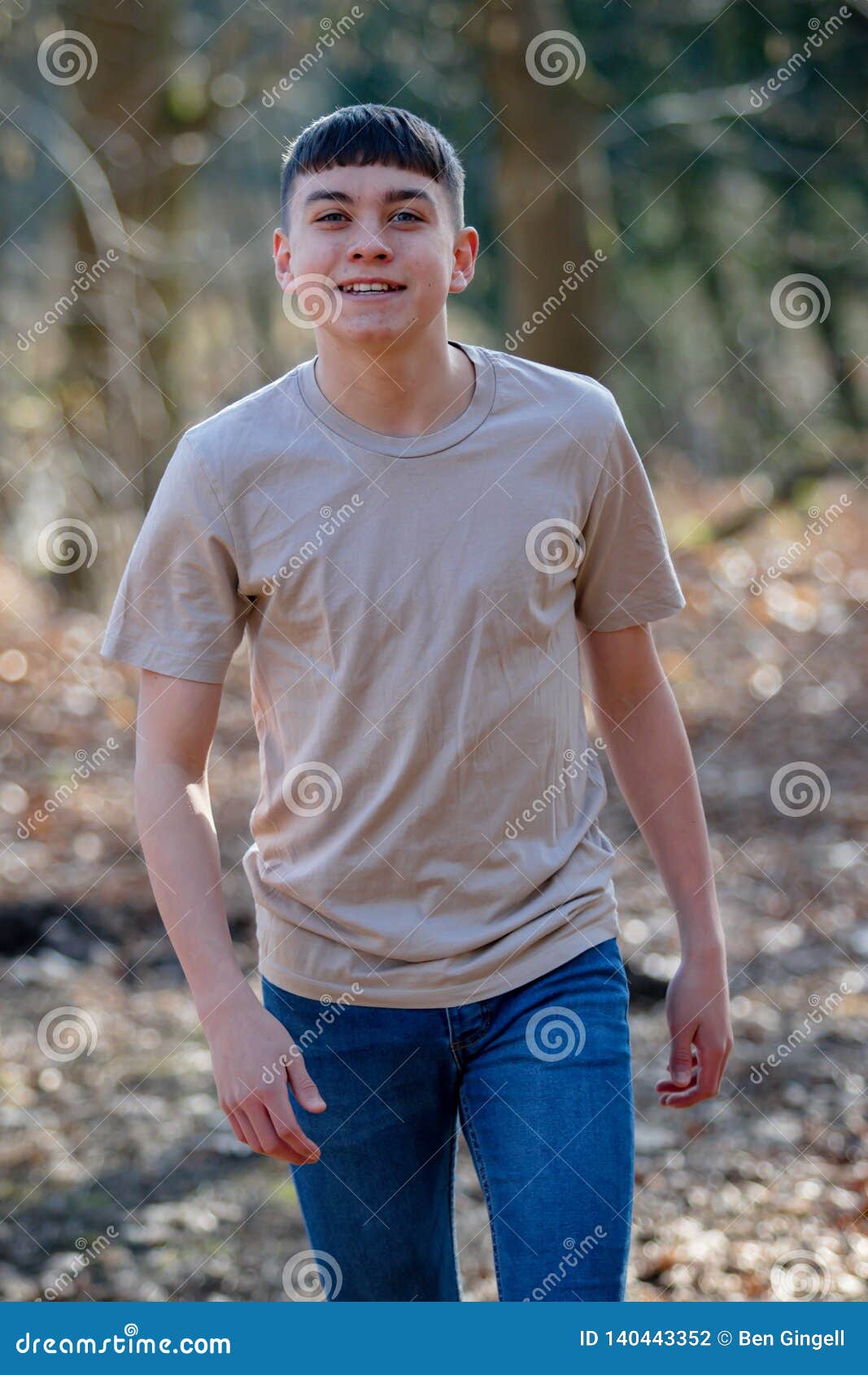 Teenage Boy Outside on a Bright Spring Day Stock Photo - Image of park ...