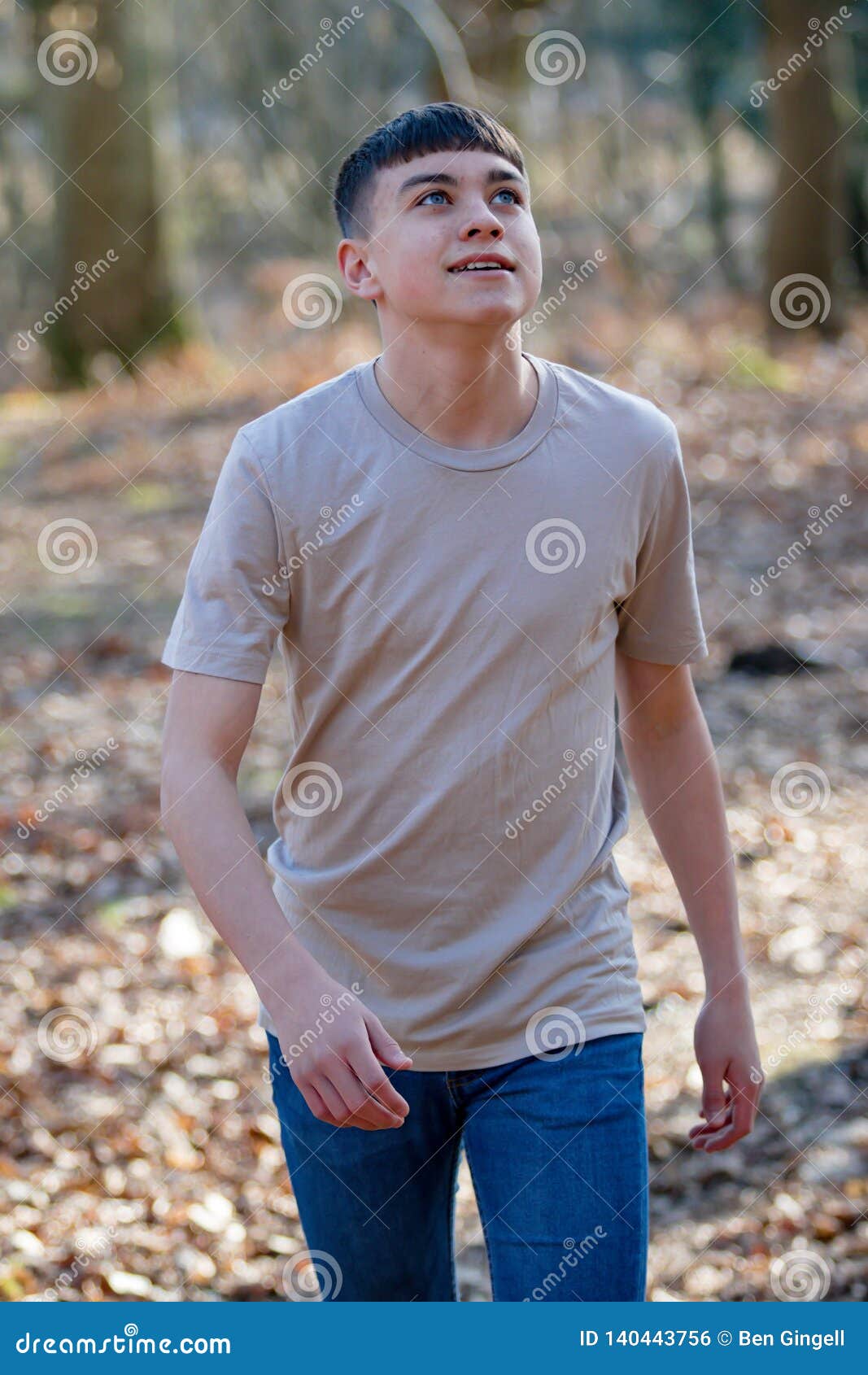 Teenage Boy Outside on a Bright Spring Day Stock Photo - Image of ...