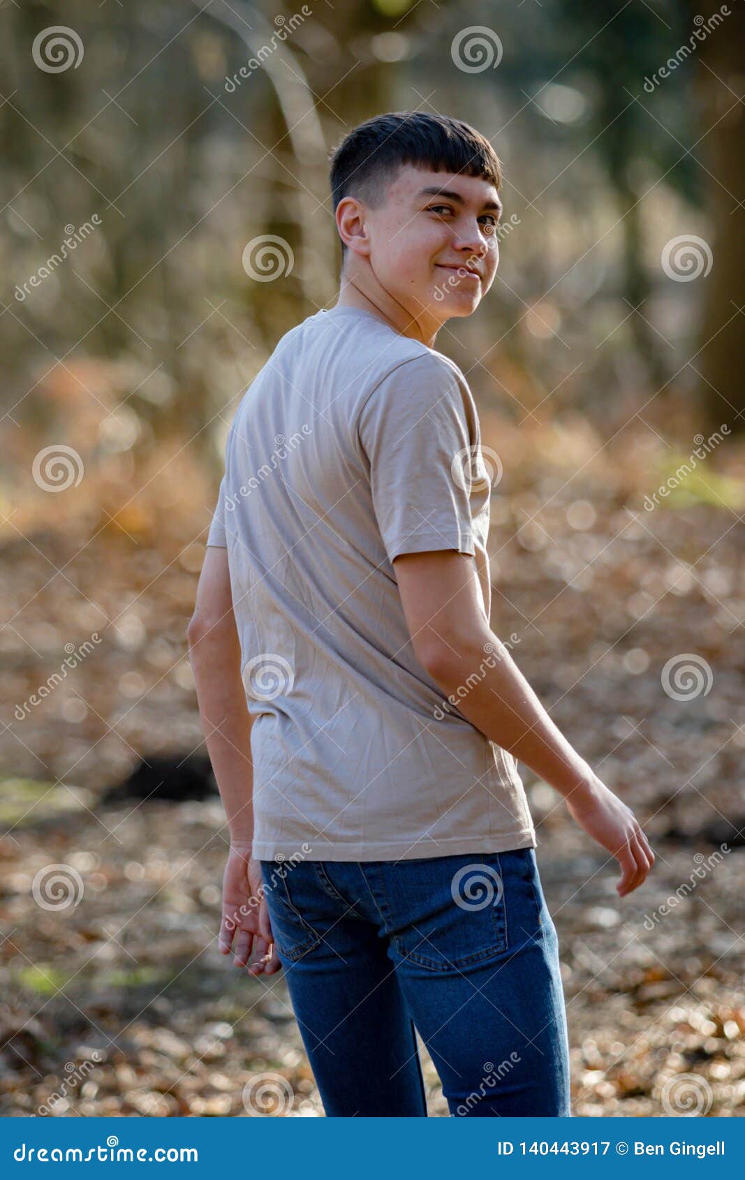 Teenage Boy Outside on a Bright Spring Day Stock Image - Image of space ...