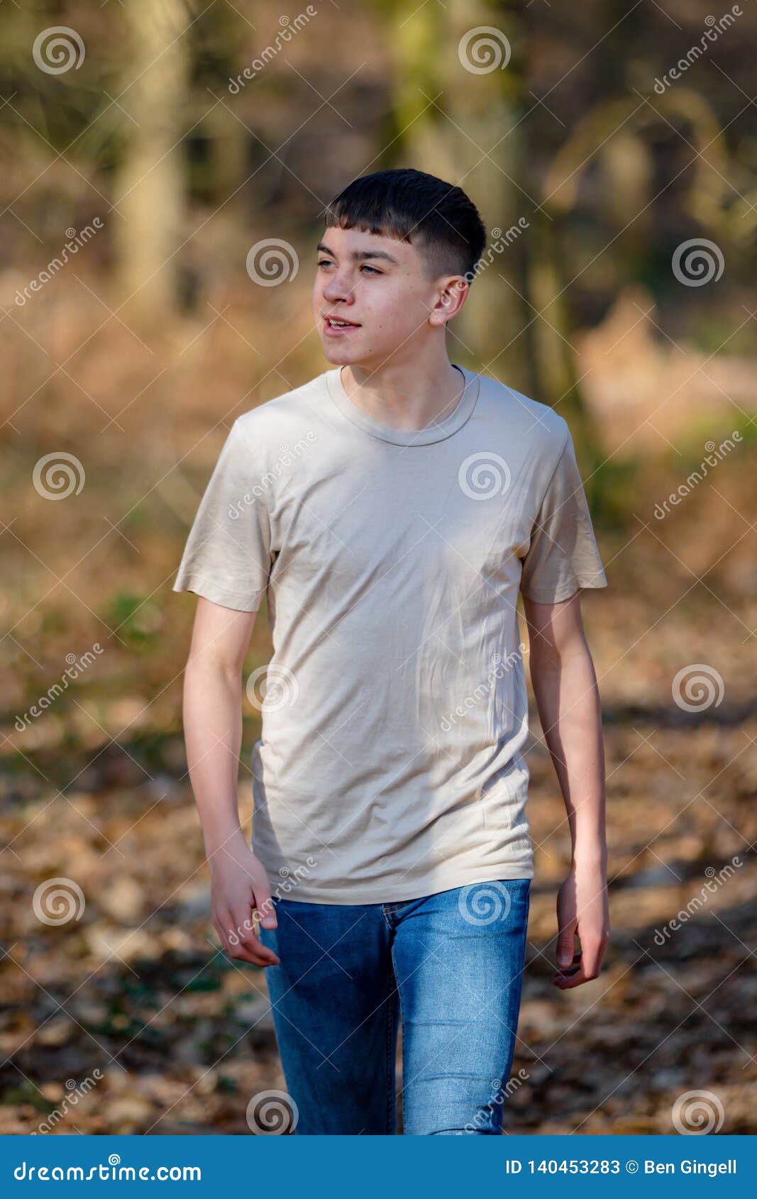 Teenage Boy Outside on a Bright Spring Day Stock Image - Image of happy ...