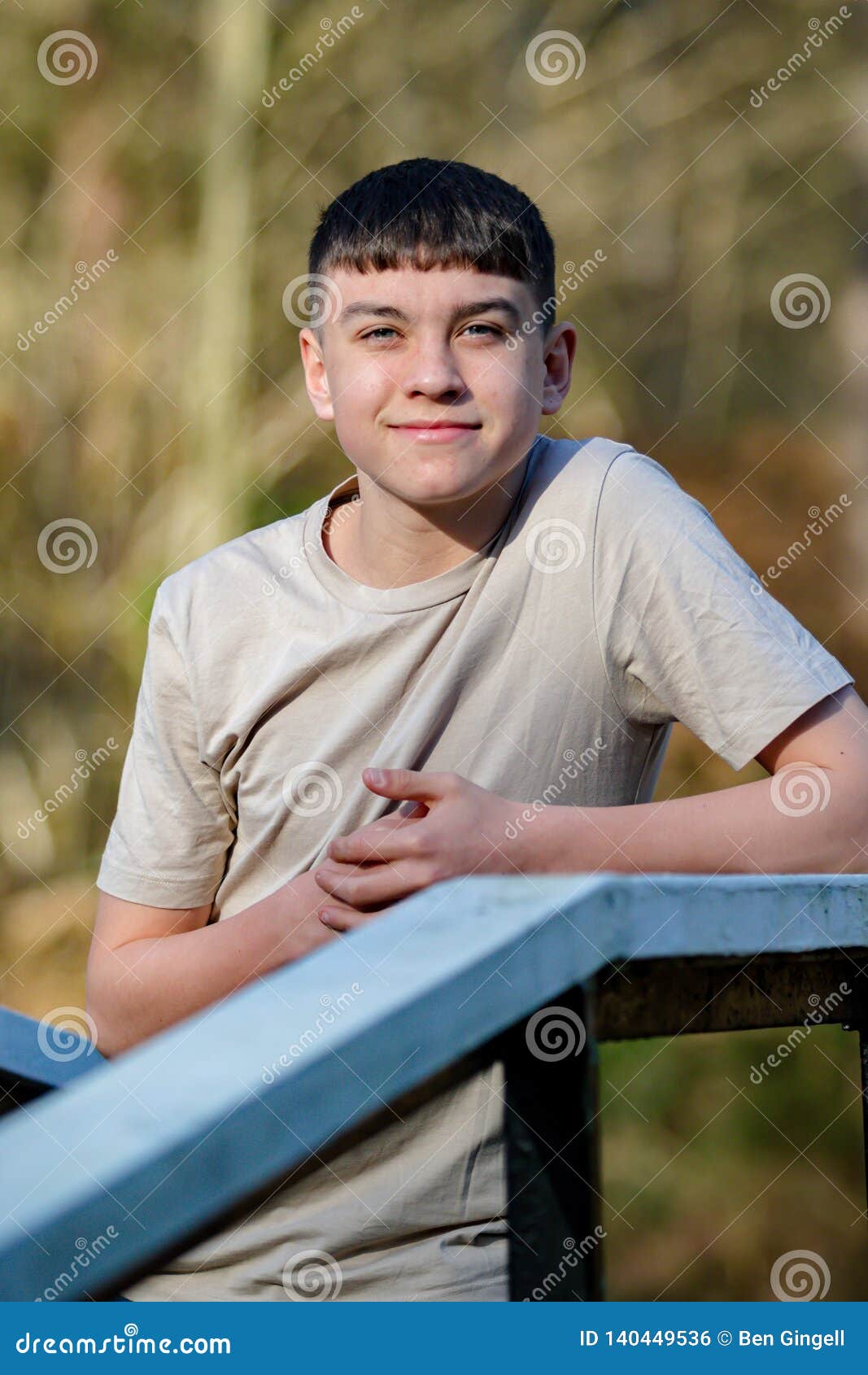 Teenage Boy Outside on a Bright Spring Day Stock Photo - Image of ...